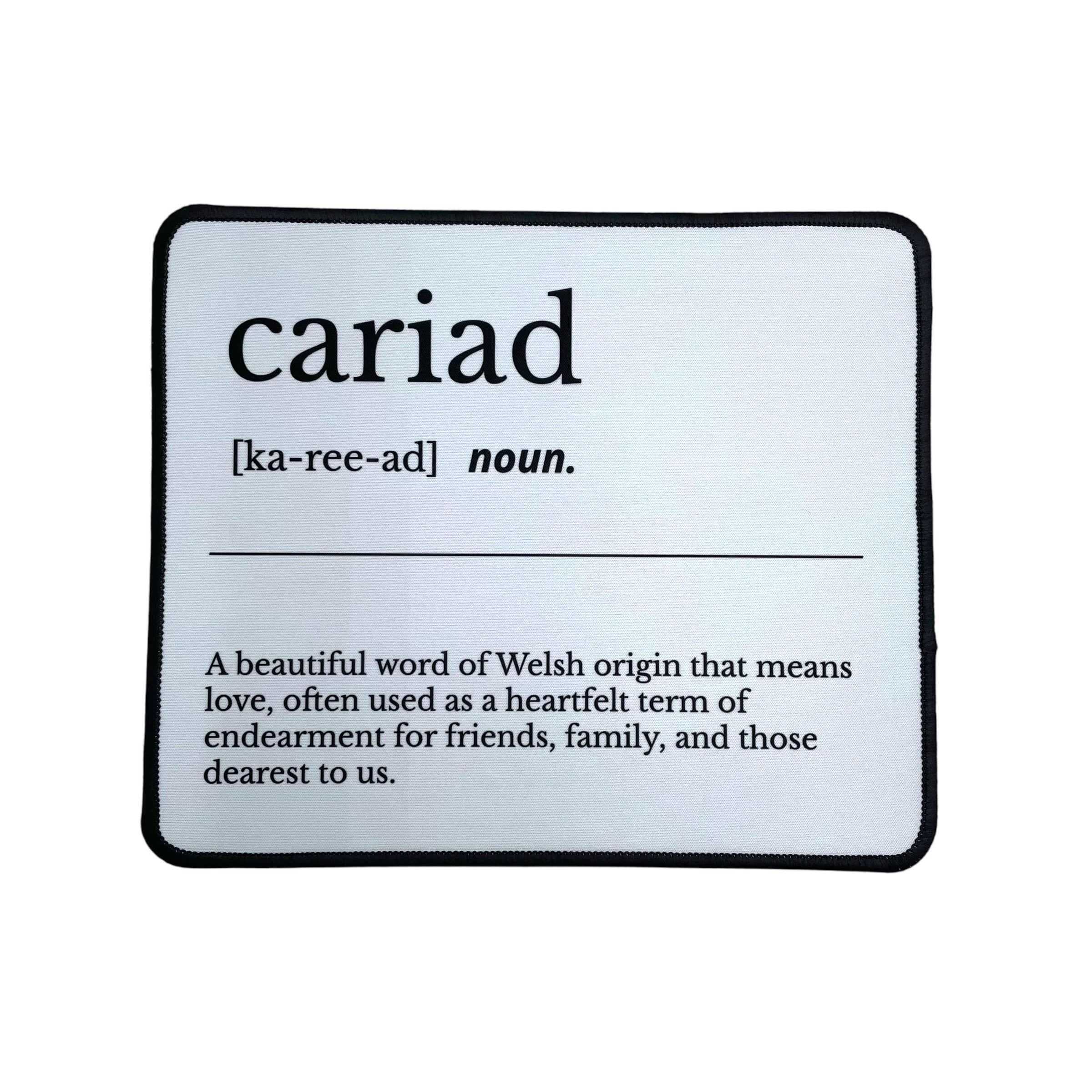 Cariad Noun Mouse Mat Computer Accessory