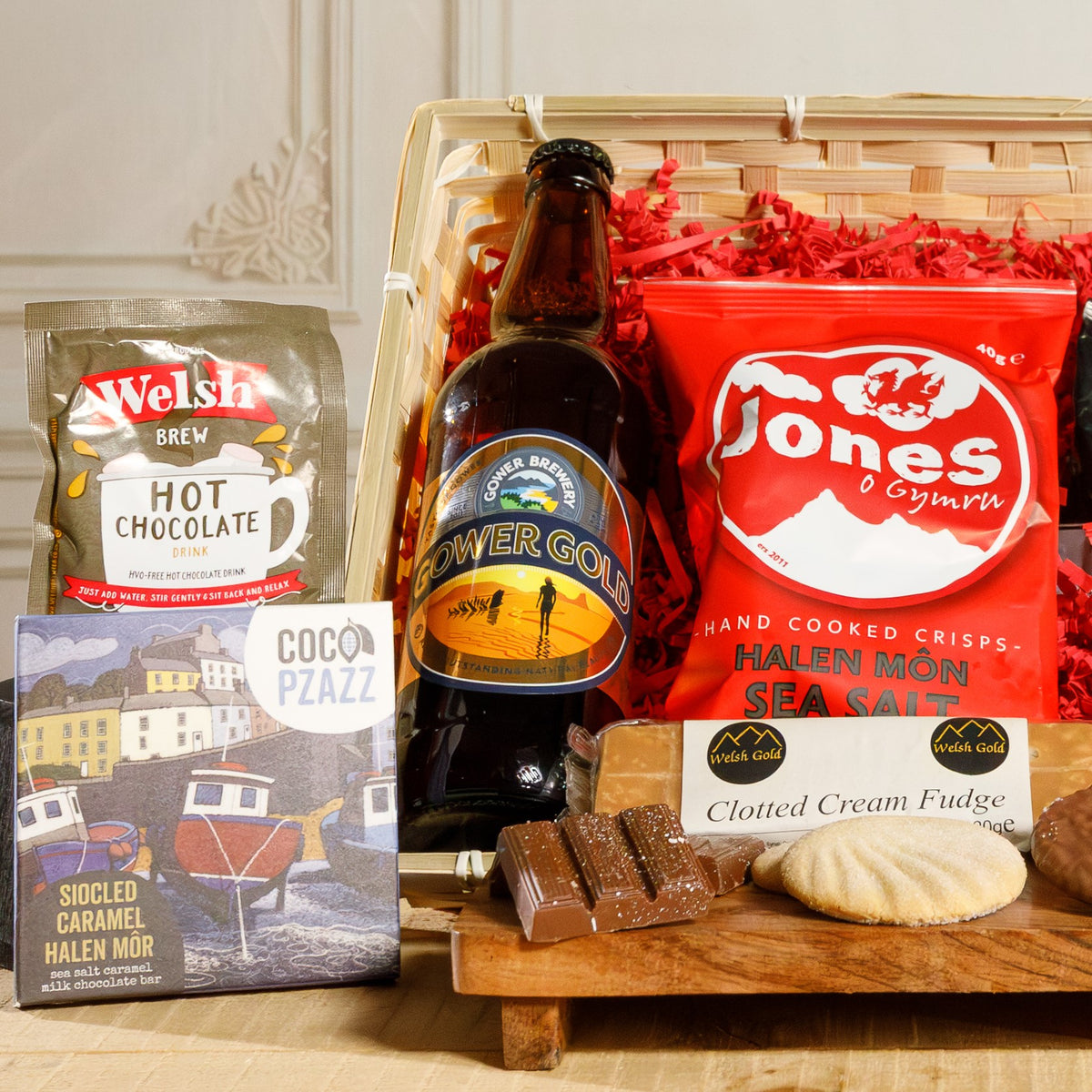 Welsh Hamper - Welsh Waffles, Chocolate and Beer Gift Box Food & Drink Gift Set