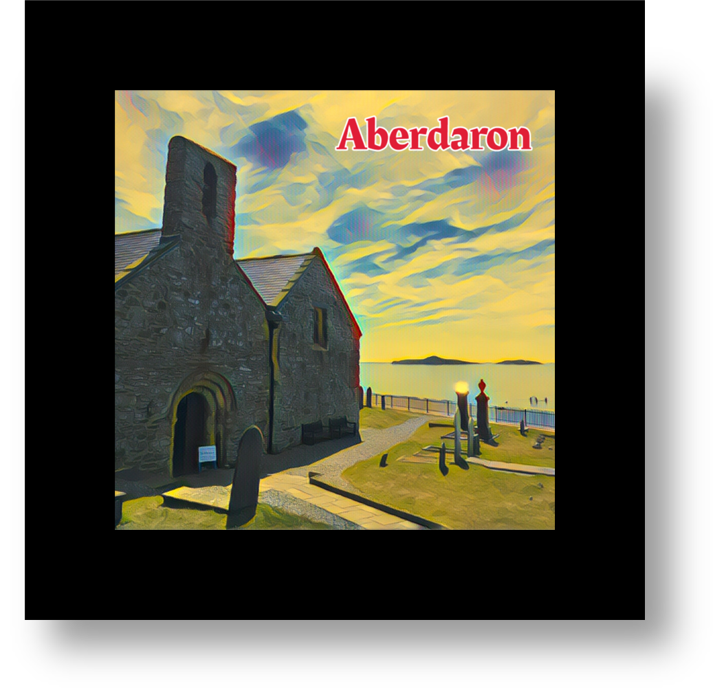 Vintage Travel - Aberdaron Glass Coaster