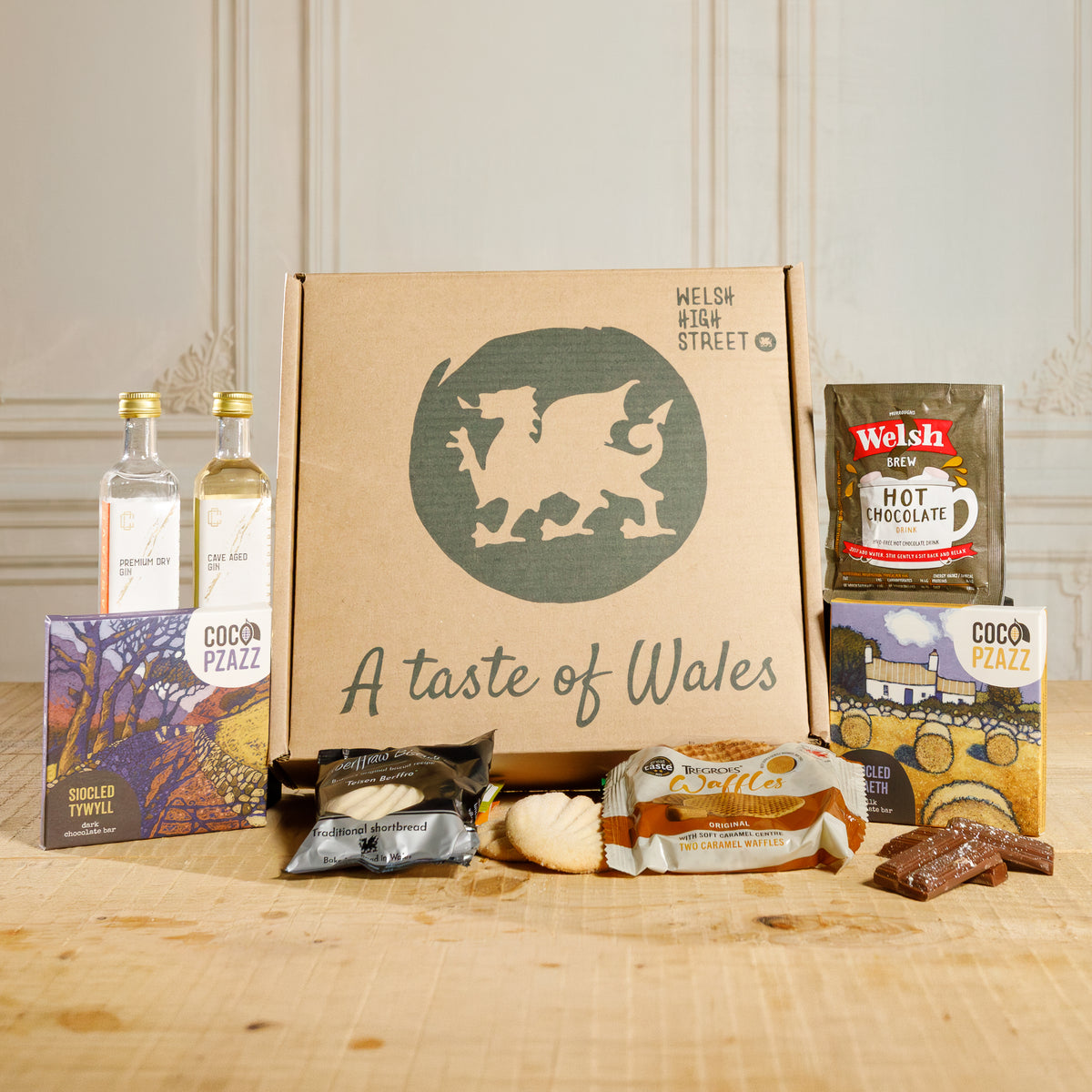 Welsh Hamper - Gin & Chocolate Hamper Food & Drink Gift Set