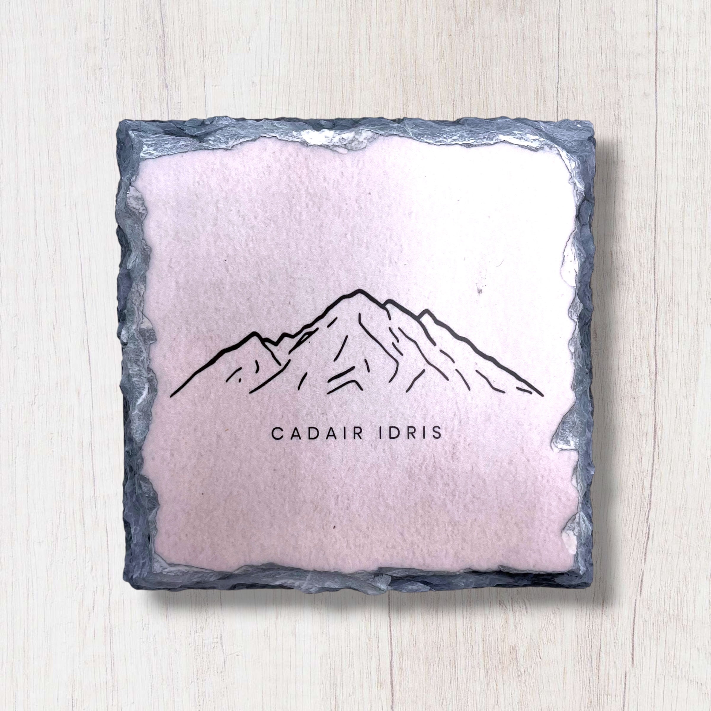 Three Welsh Peaks - Yr Wyddfa, Pen Y Fan, Cadair Idris Slate Coaster Set
