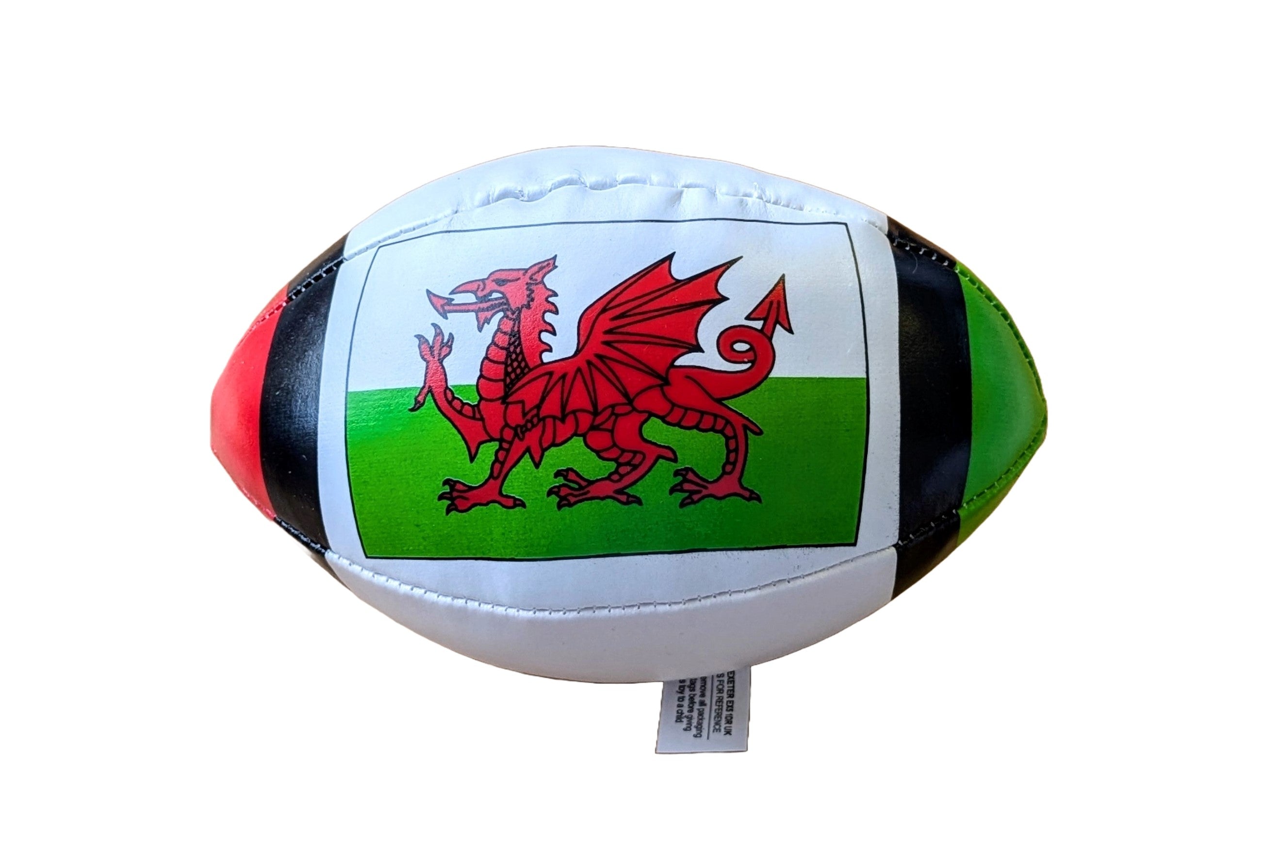 Mini Welsh Dragon Flag Soft Rugby Ball