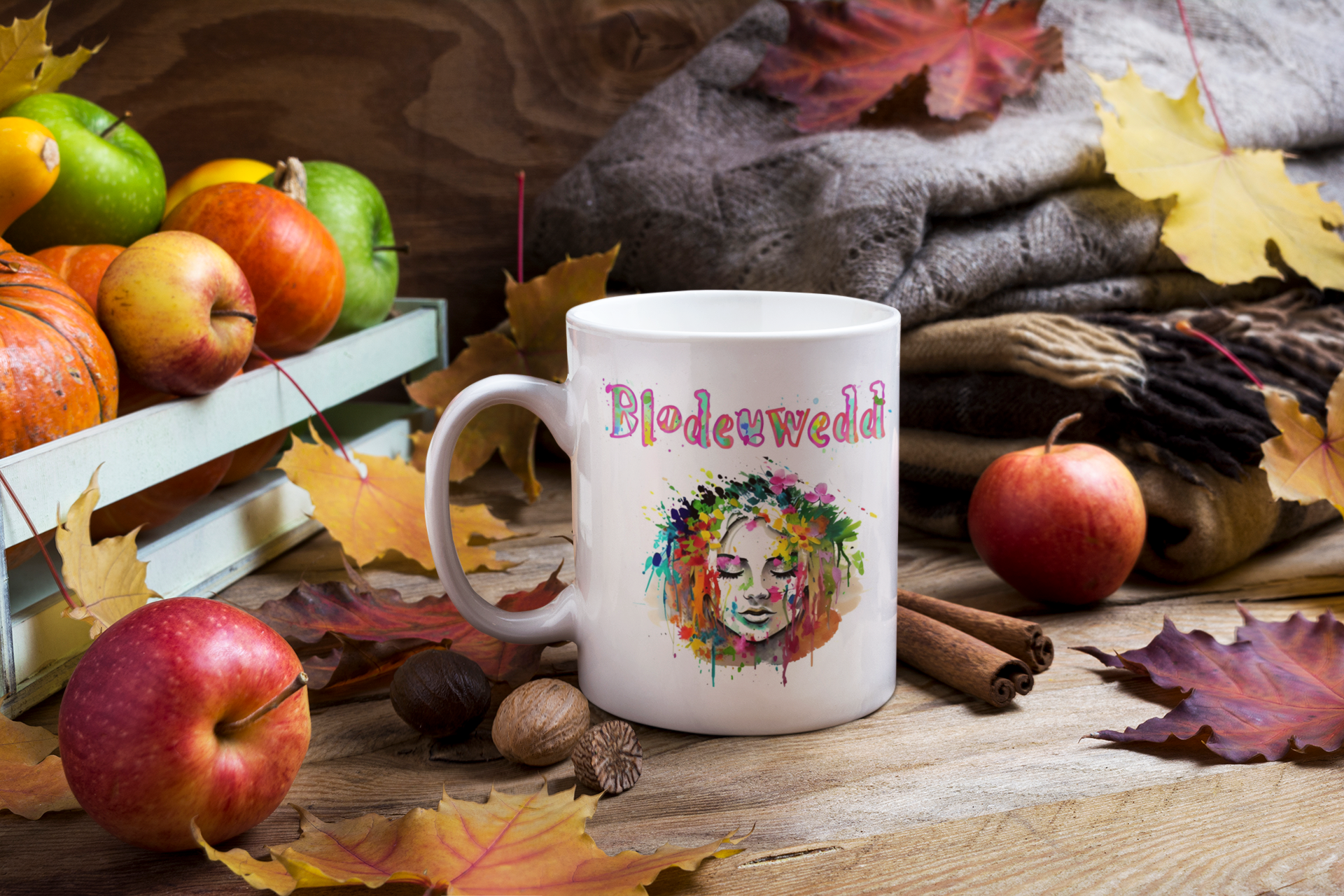 Welsh Legends - Blodeuwedd Water Colour Mug