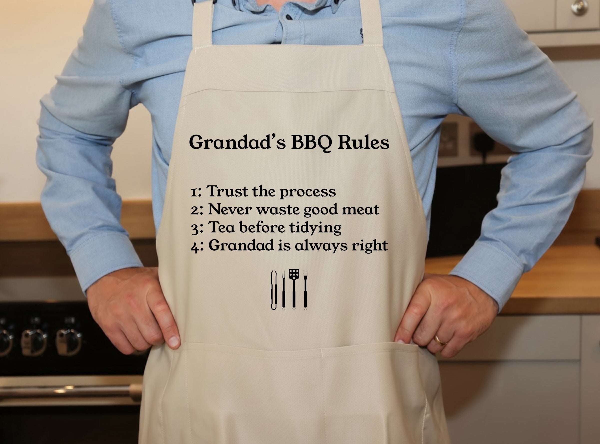 Grandad's BBQ Rules Apron