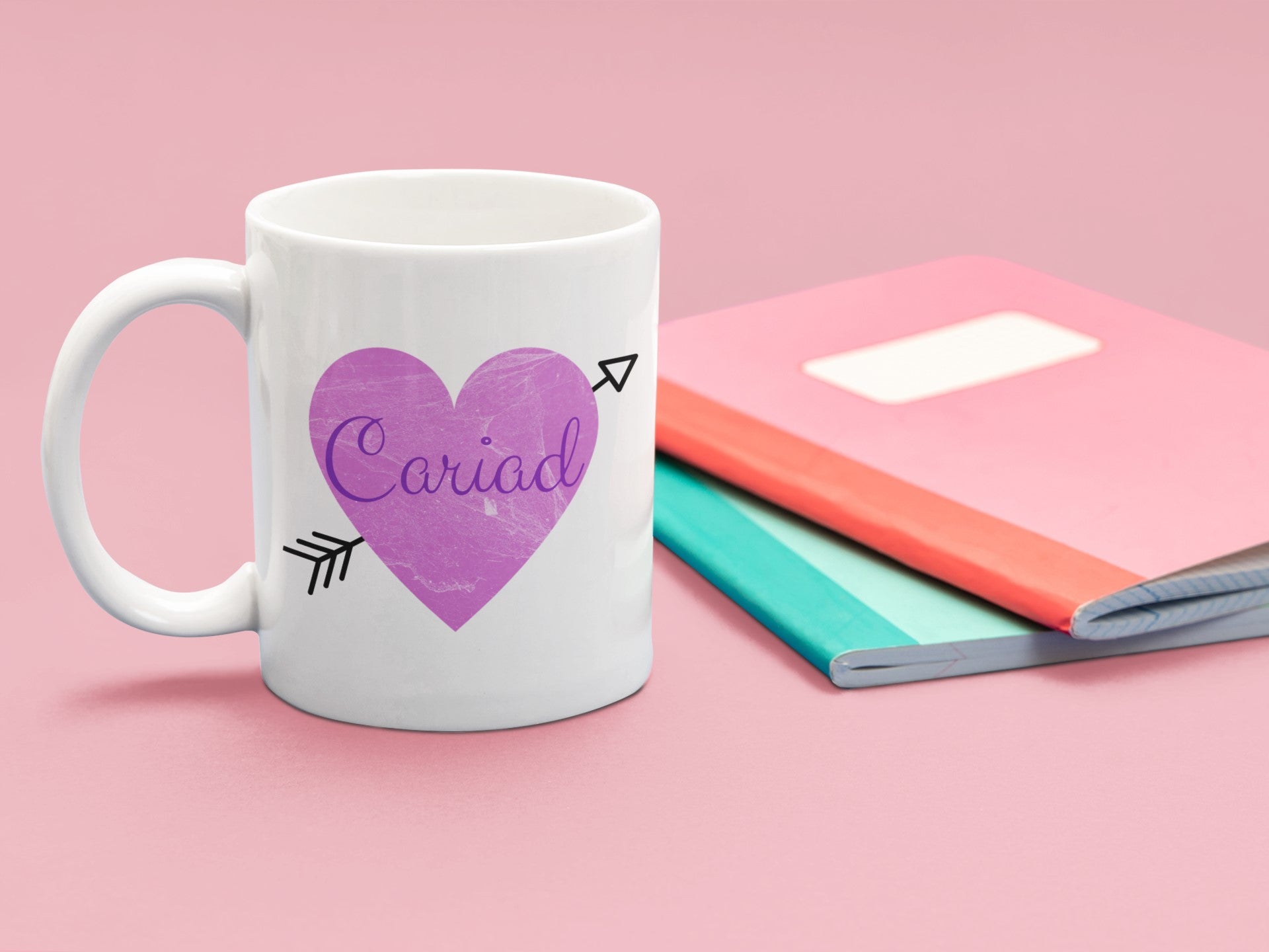 Valentine's St Dwynwen's Day Heart Cariad Mug