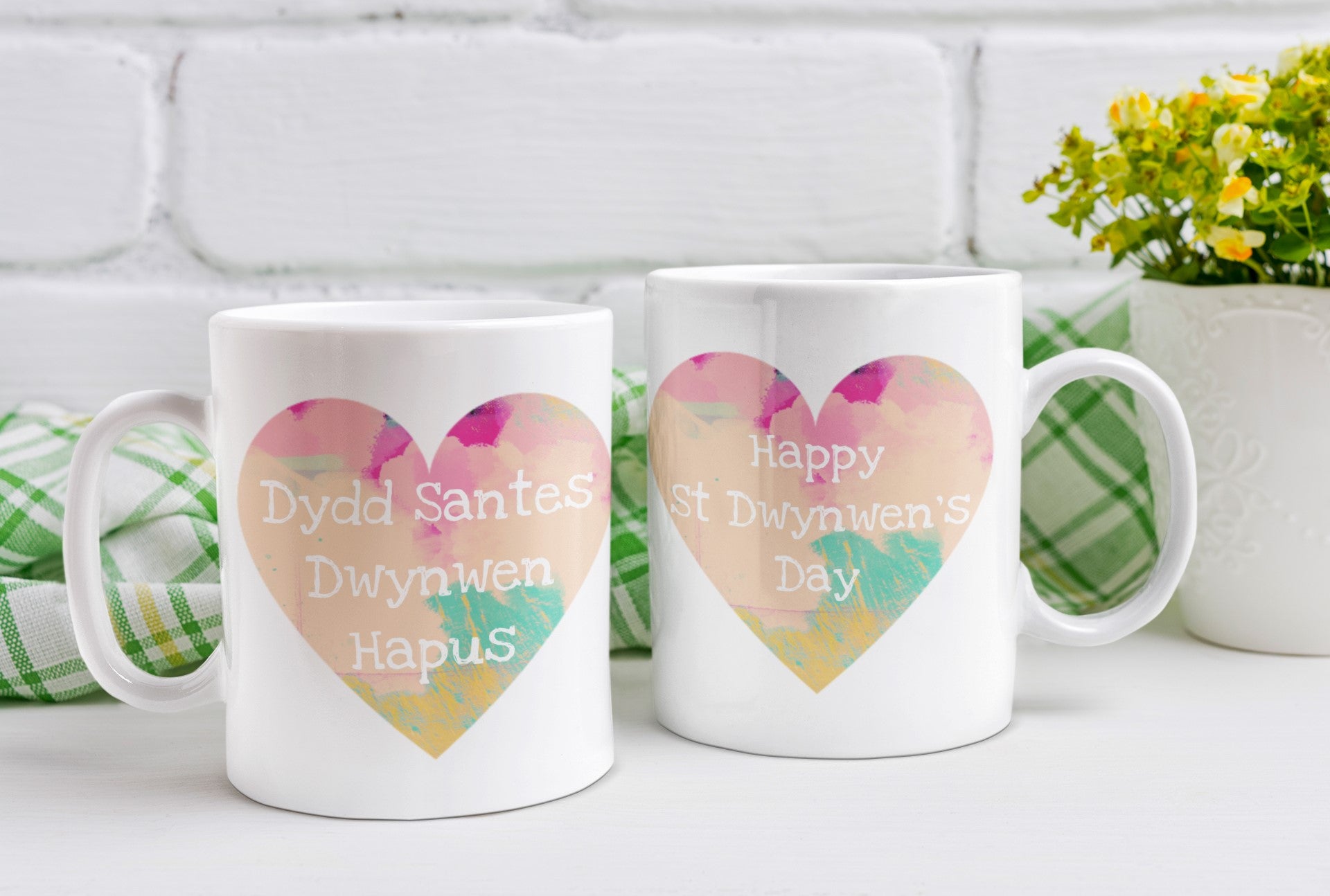 Valentine's St Dwynwen's Day Heart Mug