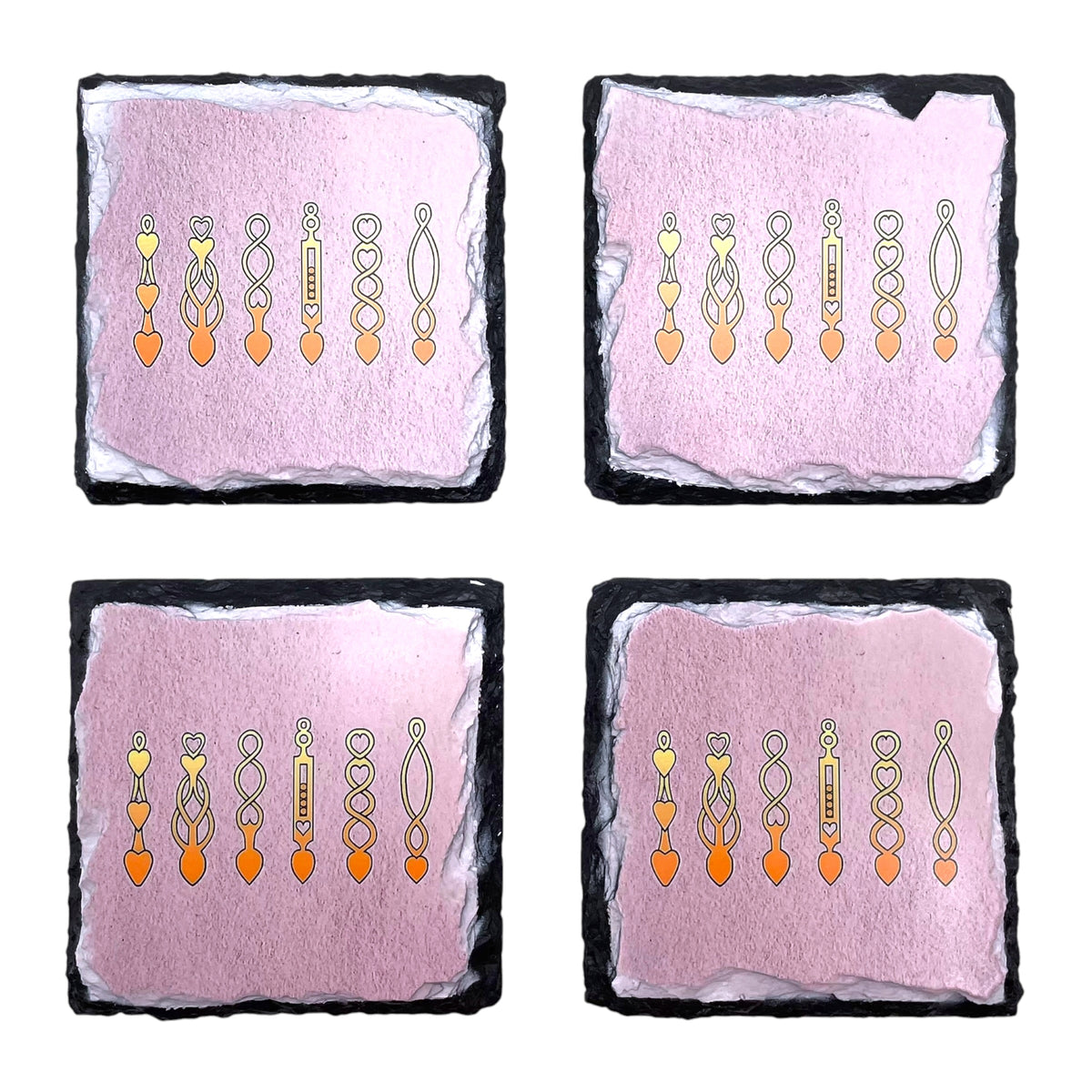Welsh Love Spoon Slate Coasters Set of 4 - Traditional Welsh Gifts and  Rustic Home Décor