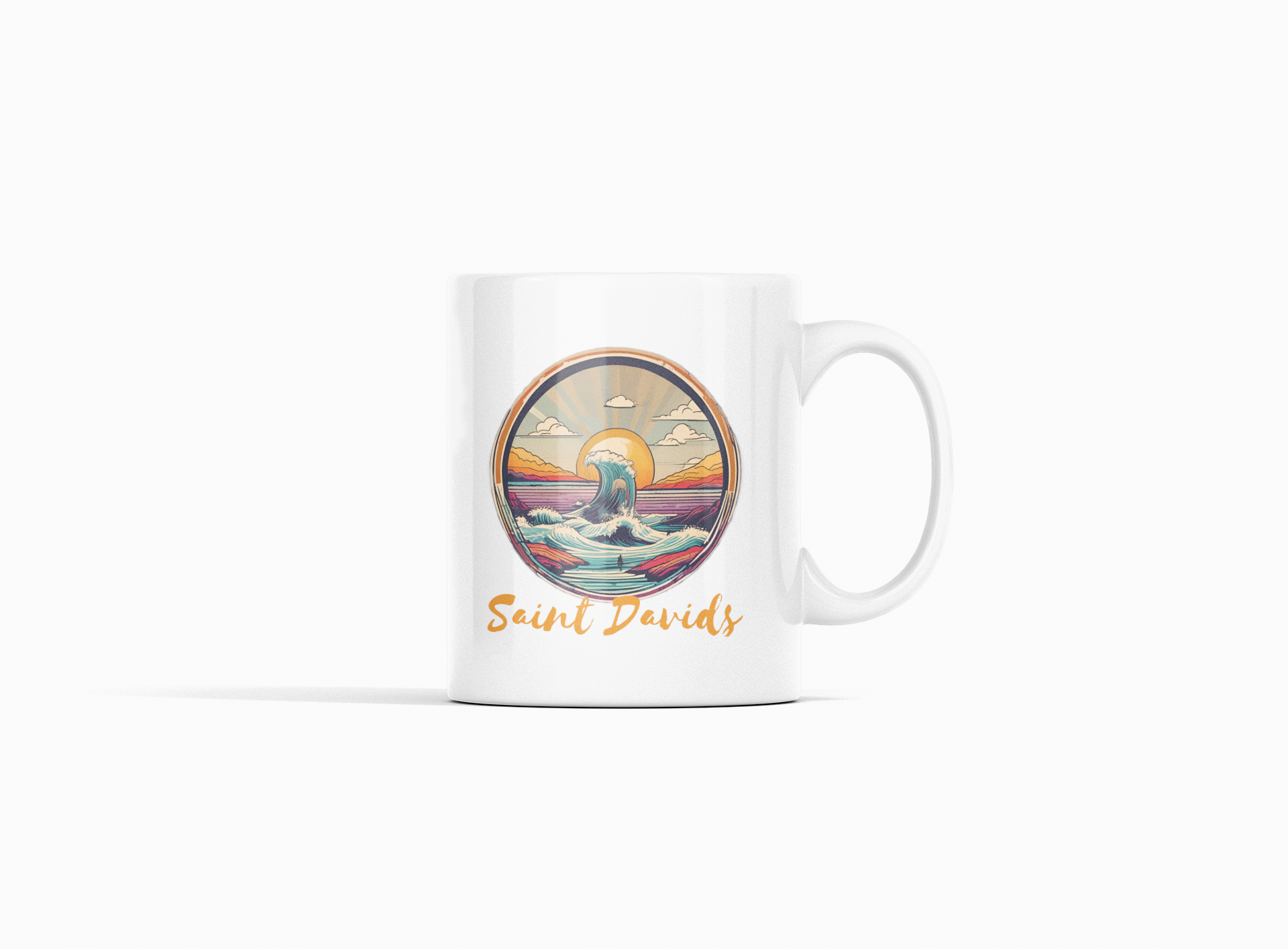 Saint Davids Sunset Wave Mug