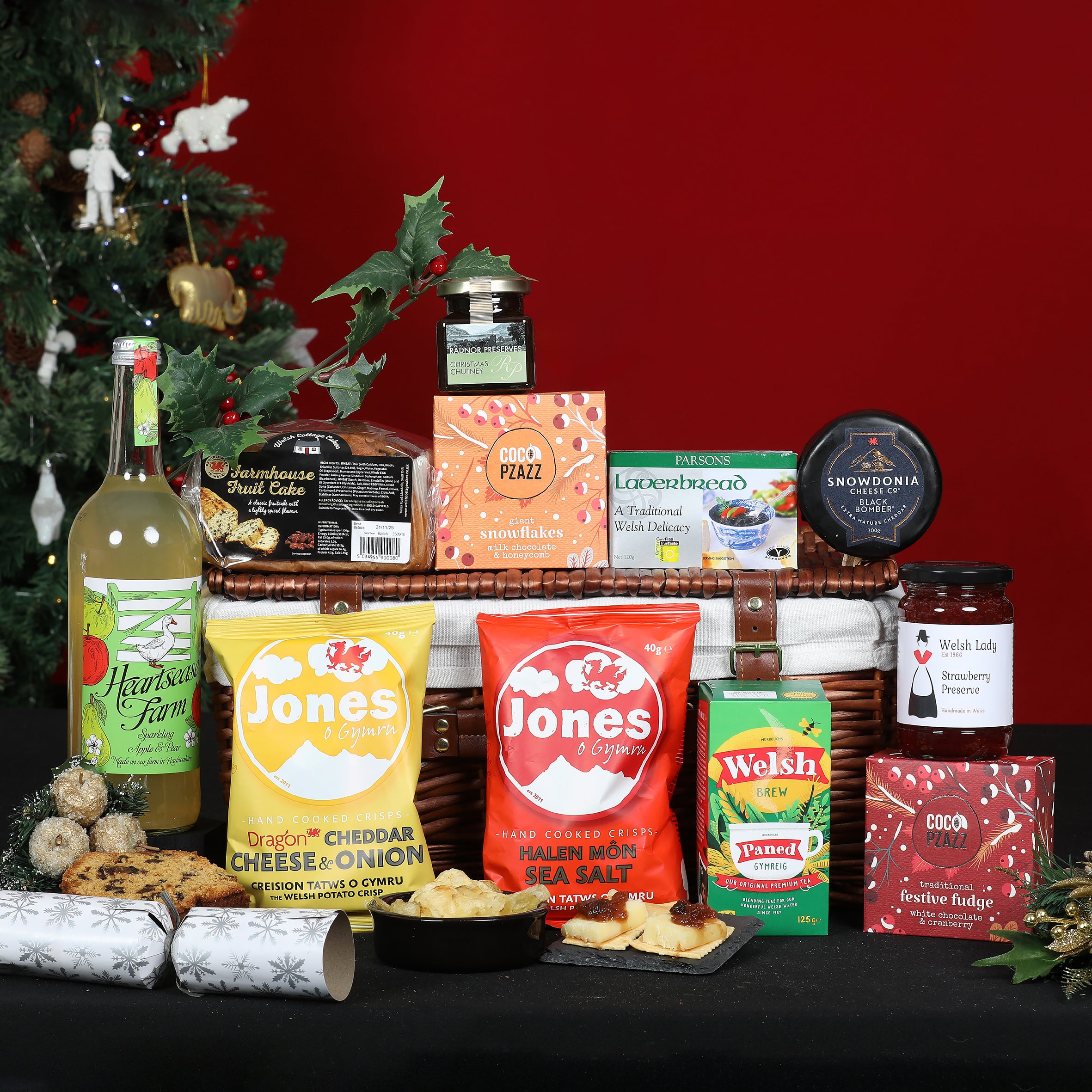 Christmas Welsh Hamper - The Welsh Christmas Winter Afternoon Hamper Food & Drink Gift Set
