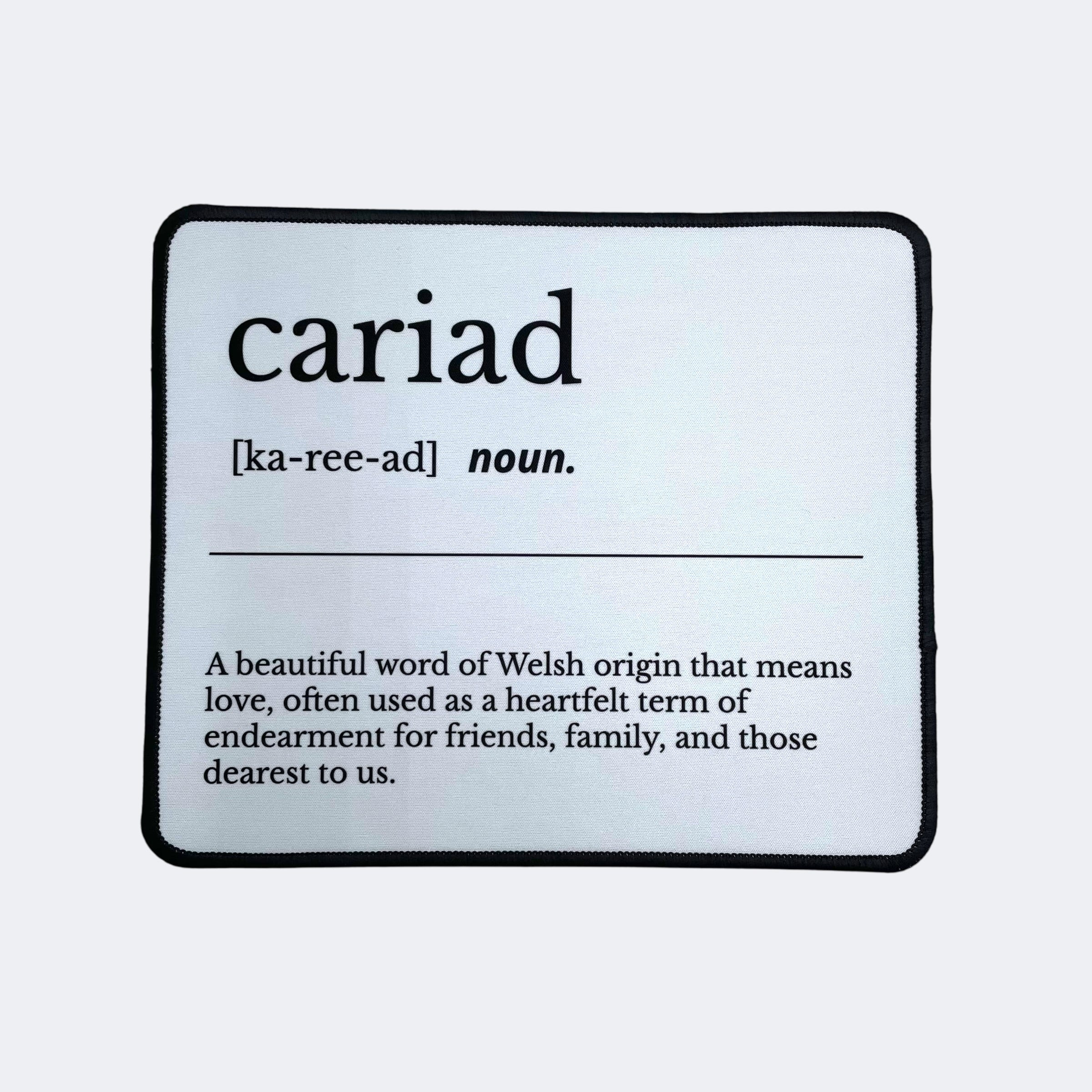 Cariad Noun Mouse Mat Computer Accessory