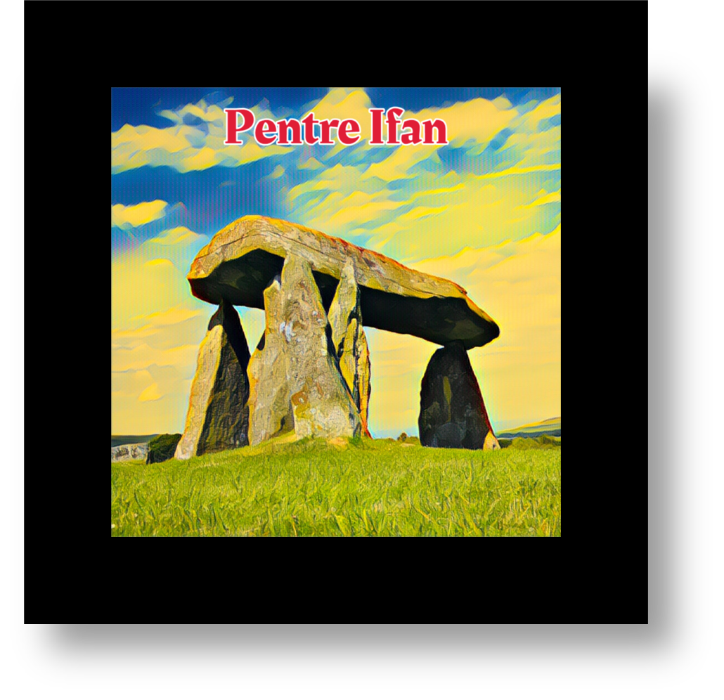 Vintage Travel – Pentre Ifan Glass Coaster