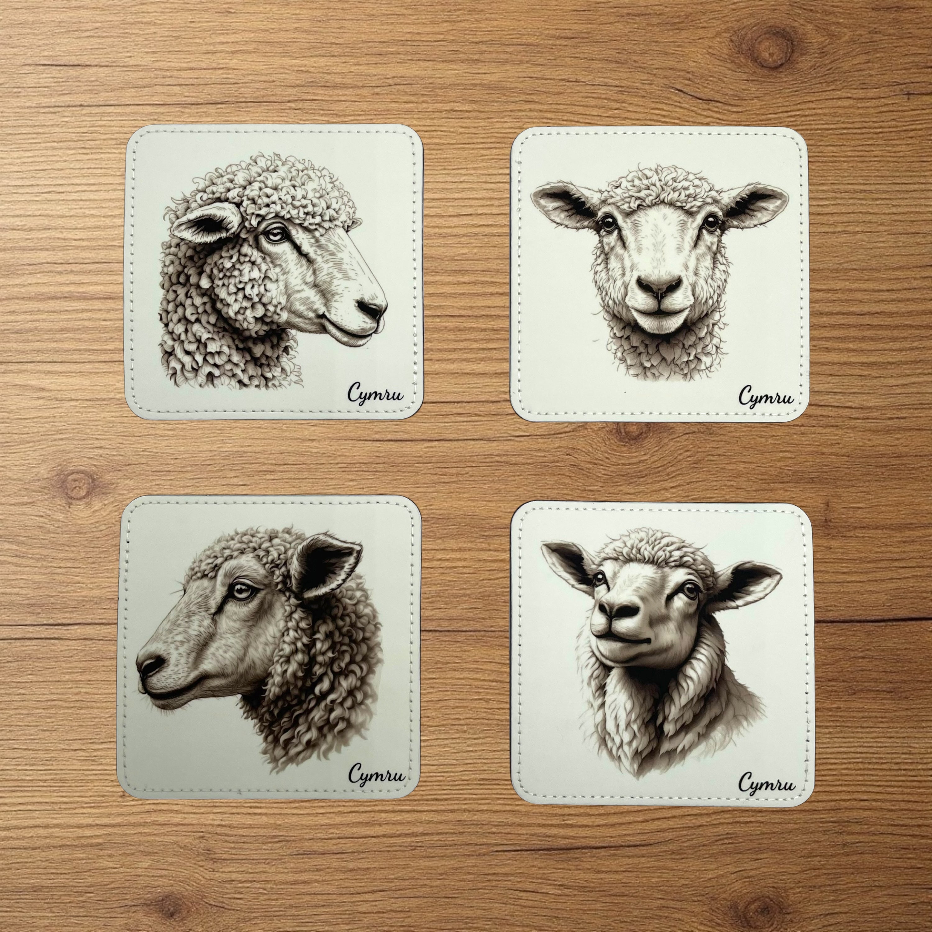Cymru Sheep Coaster Set