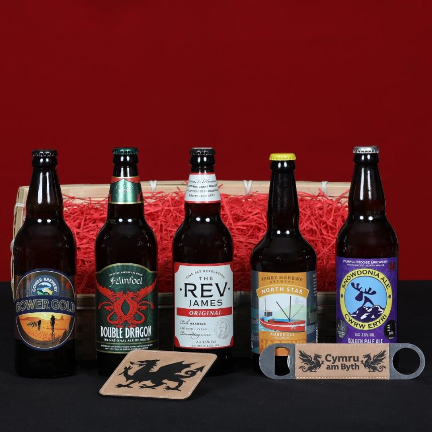 Love and Valentine's Welsh Hamper - Taste of Wales Ale Gift Hamper Food & Drink Gift Set
