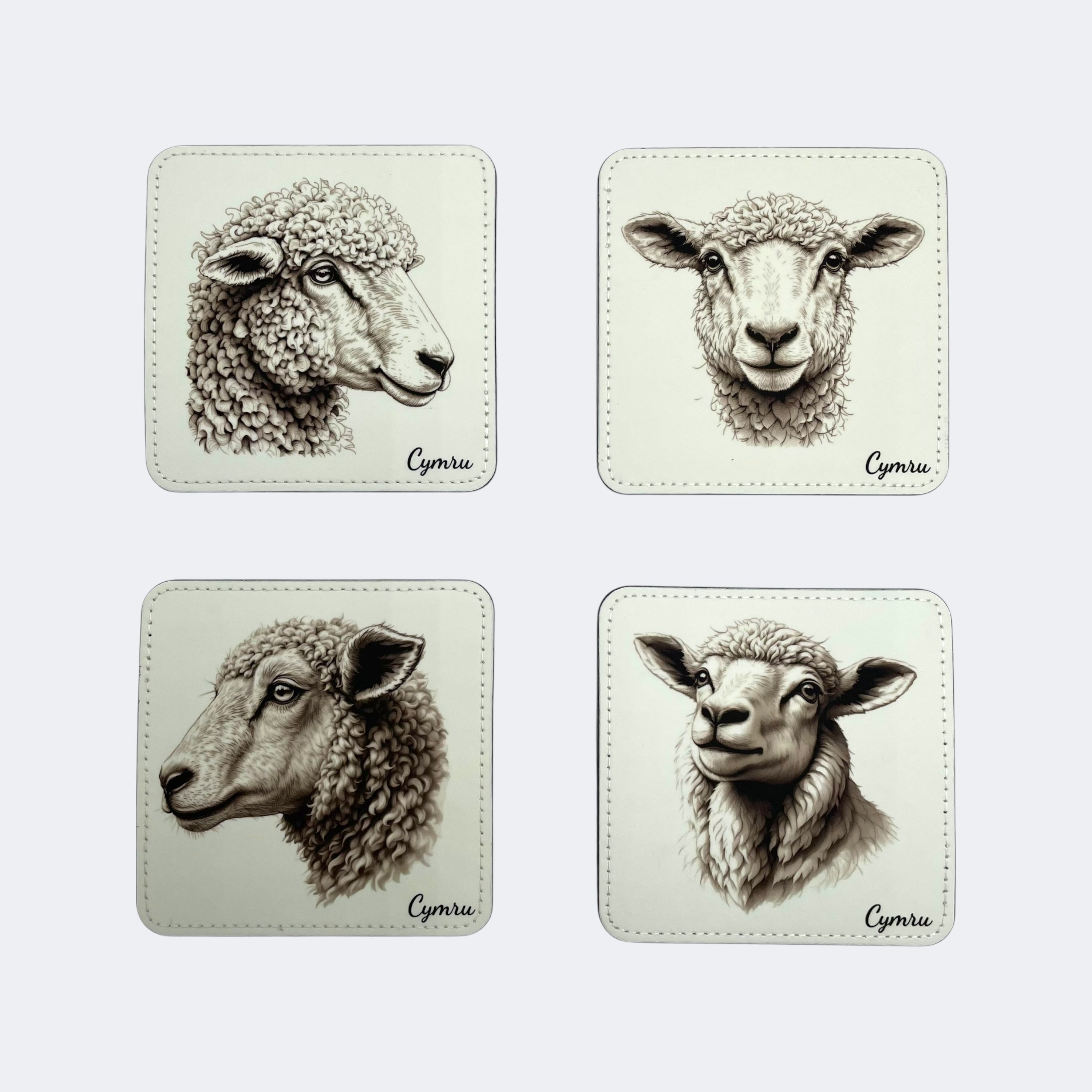Cymru Sheep Coaster Set