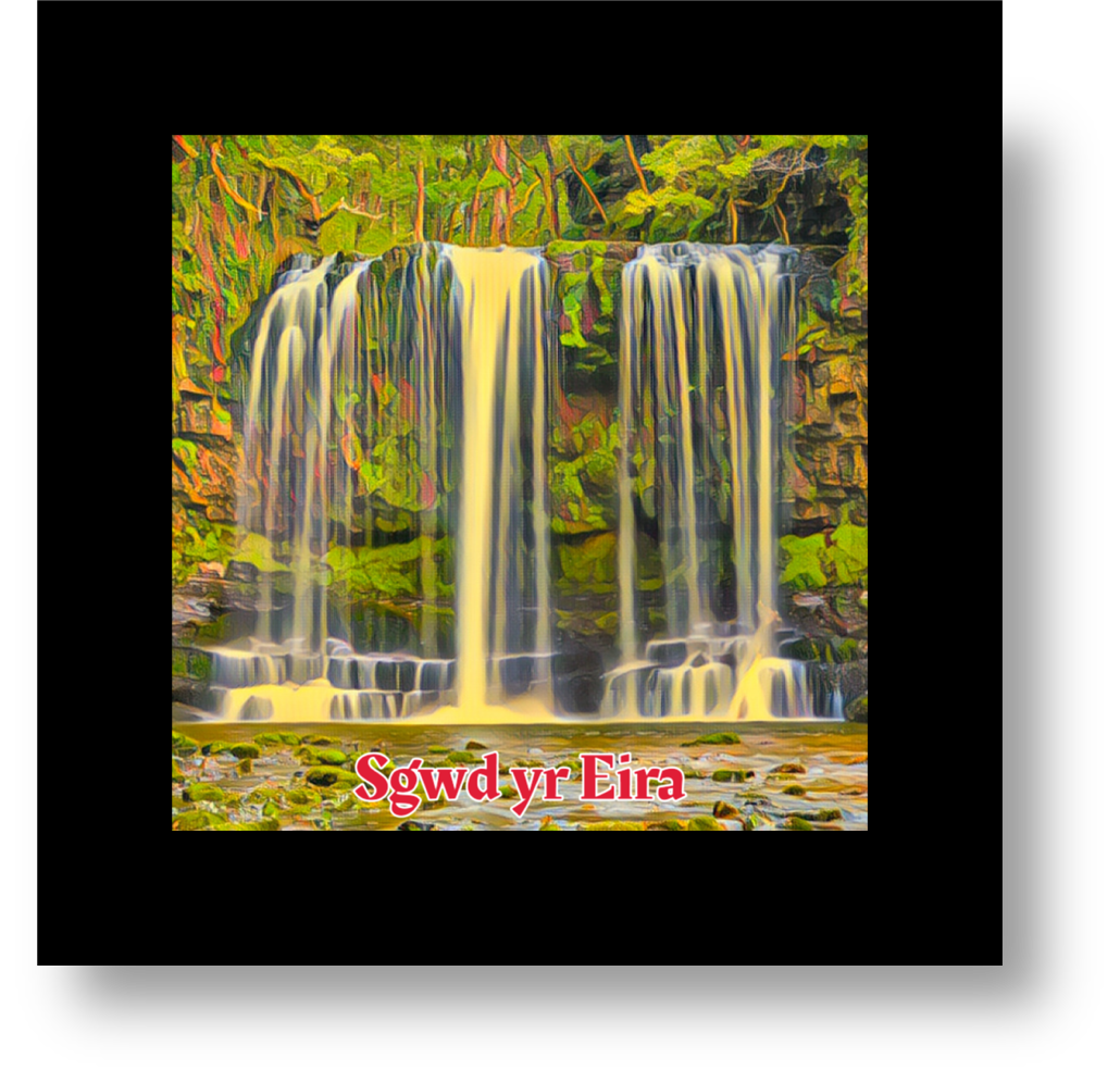 Vintage Travel – Sgwd yr Eira Glass Coaster