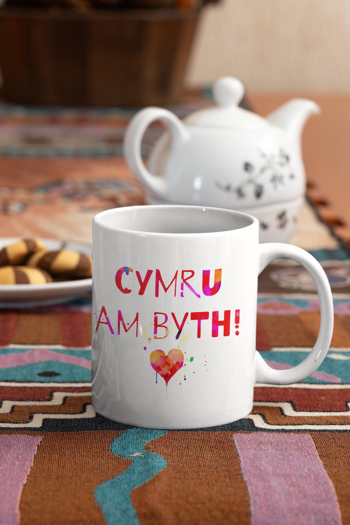 Welsh Dragon Art Cymru am byth (Wales forever) Mug