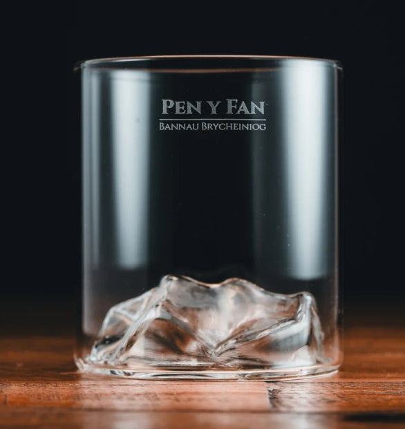Gilded Peaks - Pen y fan (Brecon Beacons) Wales Glass Tumbler & Coaster Set