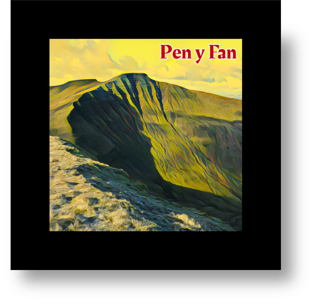 Vintage Travel – Pen y Fan Glass Coaster