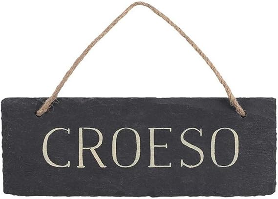 Croeso Slate Hanging Sign