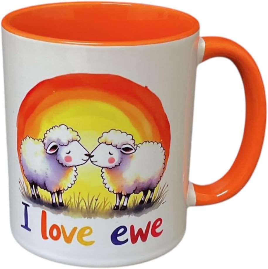 I love Ewe - Orange Design Mug