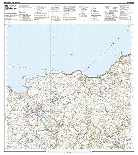 Map - OS Explorer 198 Aberteifi a Chei Newydd/Aberteifi a Cheinewydd