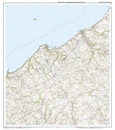 Map - OS Explorer 198 Aberteifi a Chei Newydd/Aberteifi a Cheinewydd