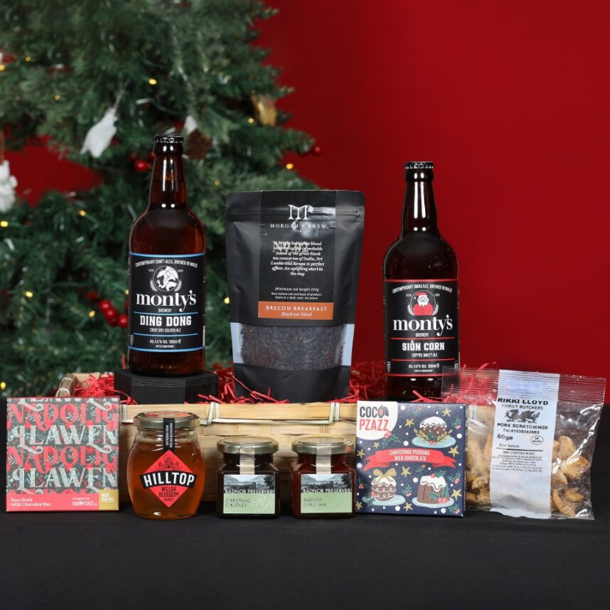 Christmas Ale & Beer Welsh Hamper - The Christmas Mid Wales Hamper Food & Drink Gift Set