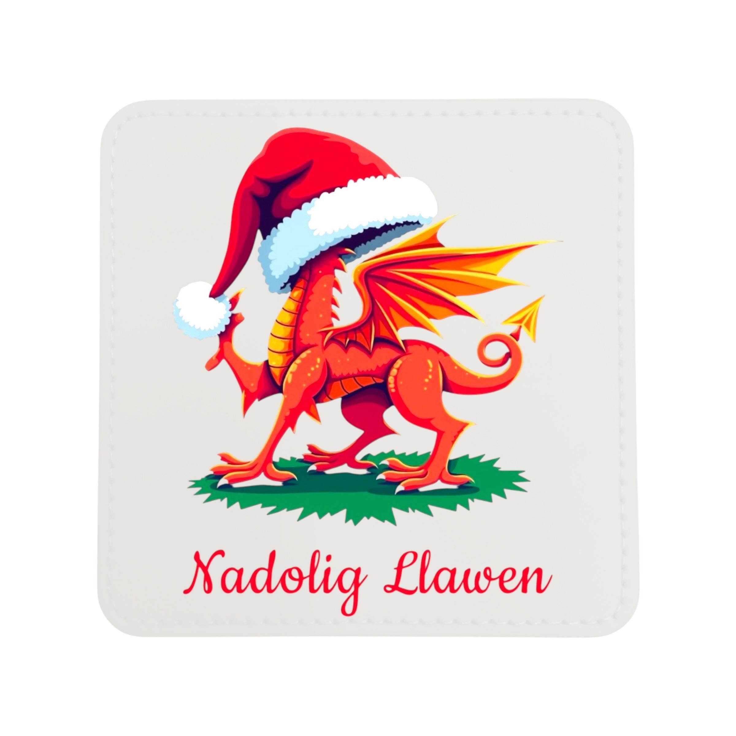 Nadolig Llawen Santa's Hat Coaster Set