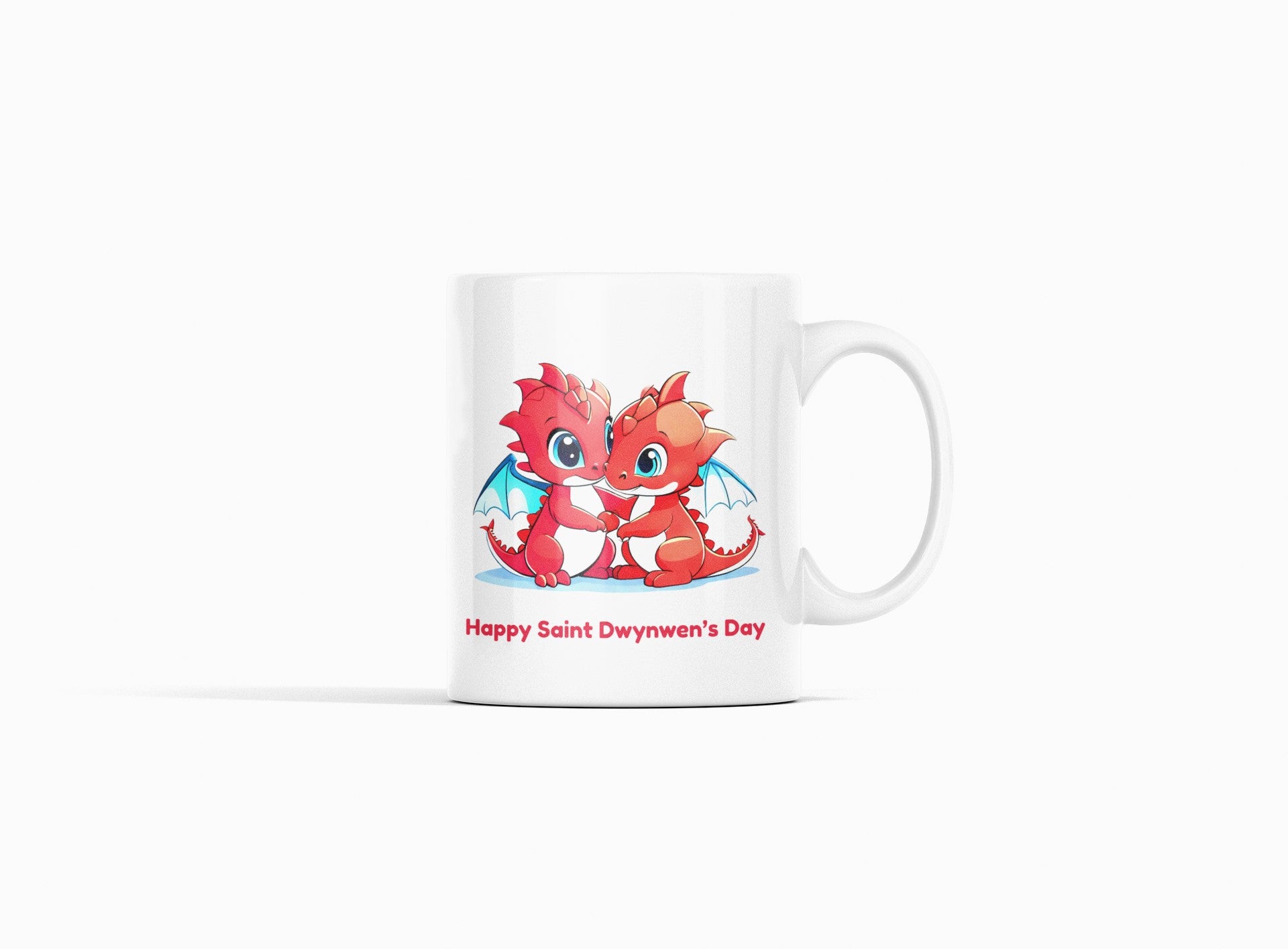 Valentine's St Dwynwen's Day Two Love Dragons Mug