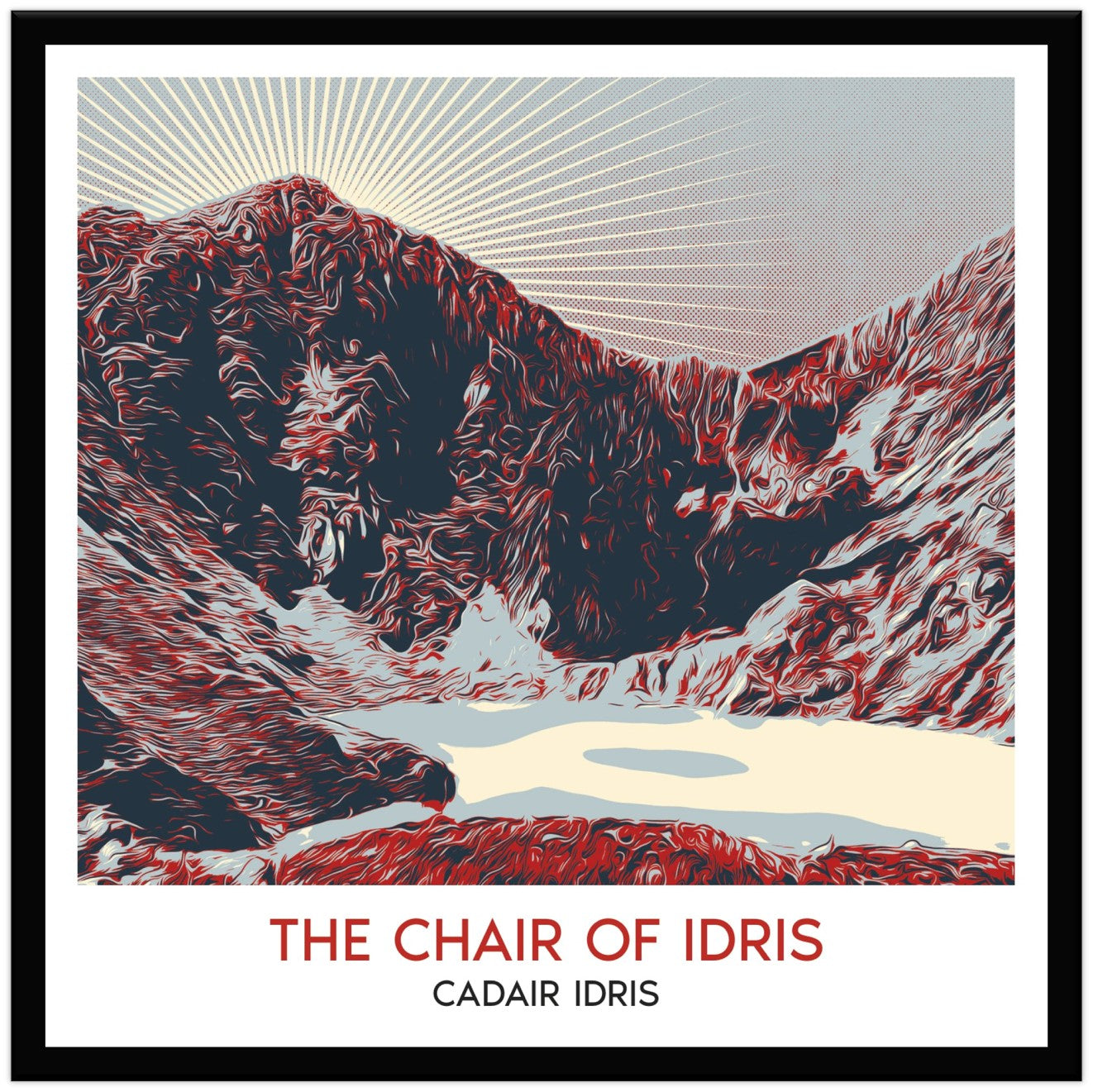 Bilingual Cadair Idris 8" x 8" Framed Wall Print