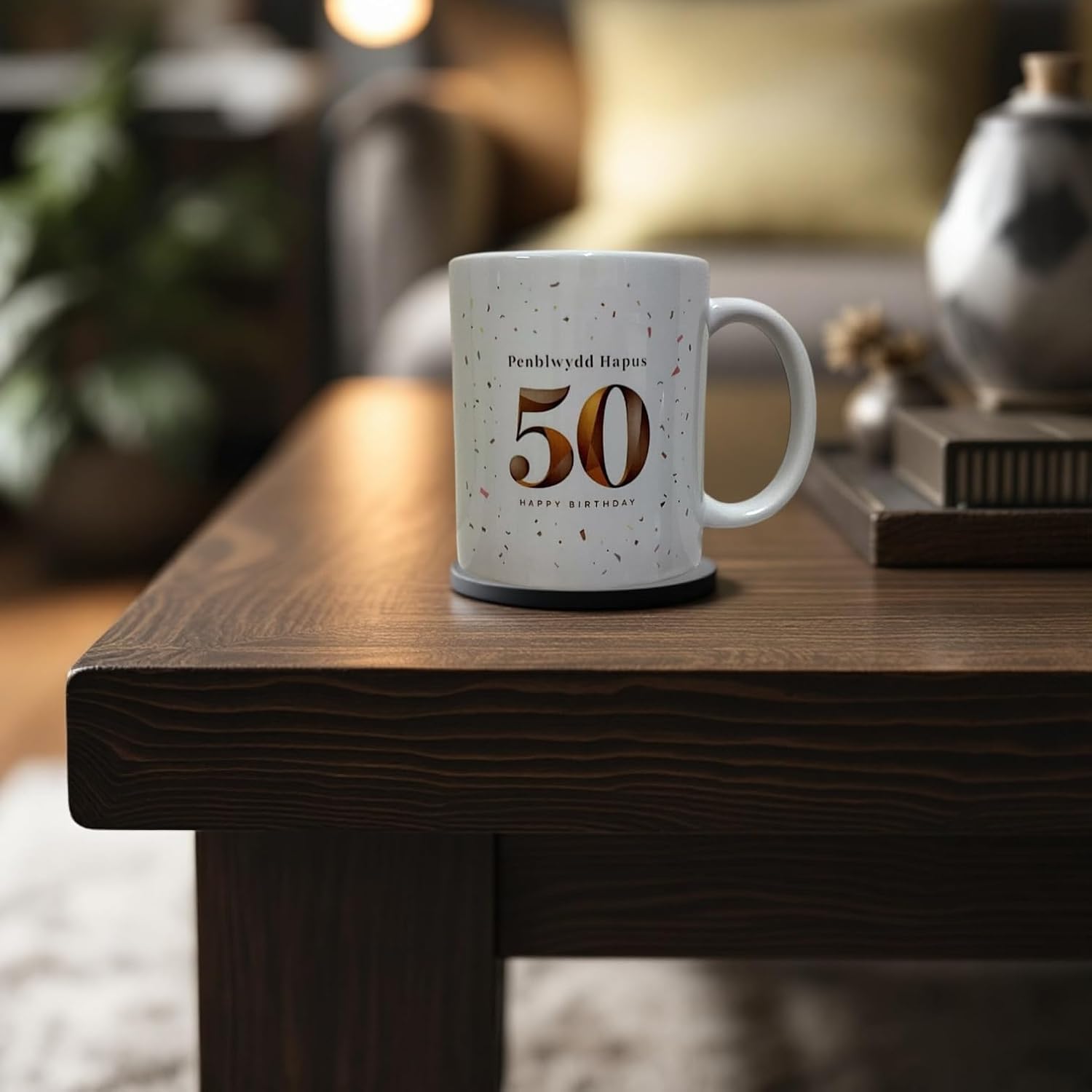 Penblwydd Hapus Happy 50th Birthday Mug