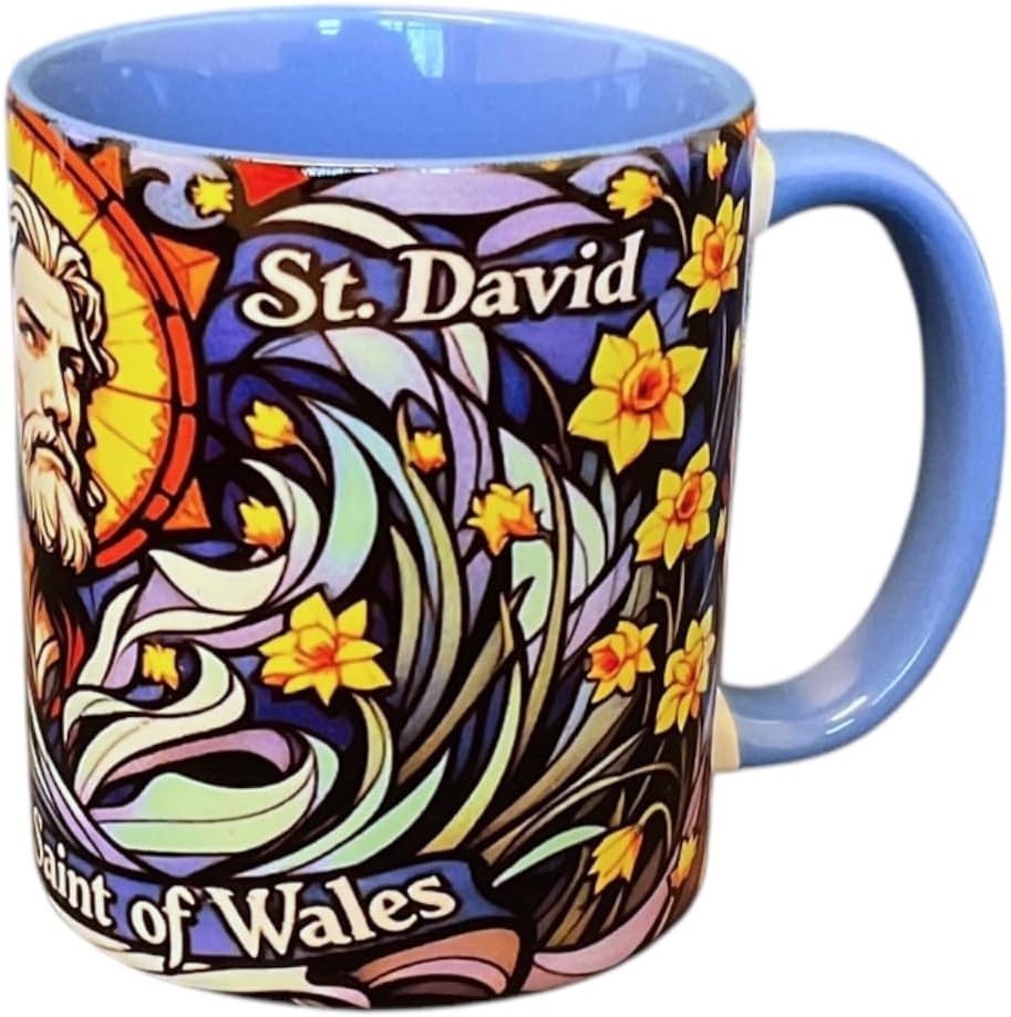 Saint David - Patron Saint Of Wales - Landscape Mug