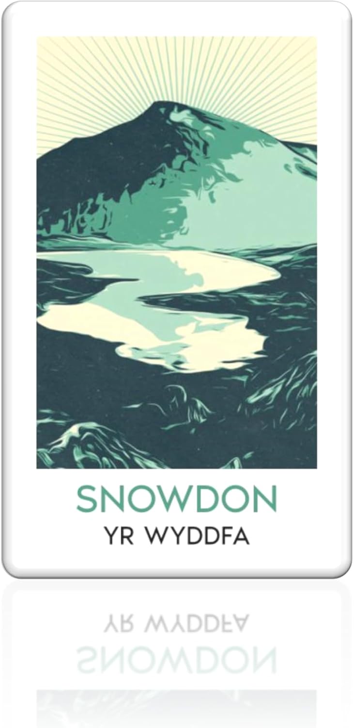 Welsh Fridge Magnet - Snowdon (Yr Wyddfa) Pop Art Style