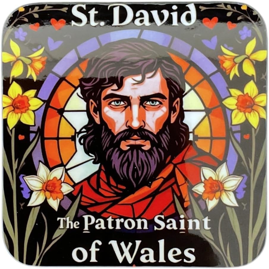 Saint David - Patron Saint Of Wales - Portrait Coaster