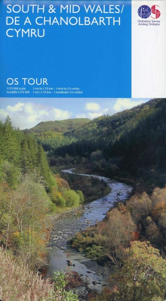 Map - O.S. Tour Map South & Mid Wales/De a Chanolbarth Cymru