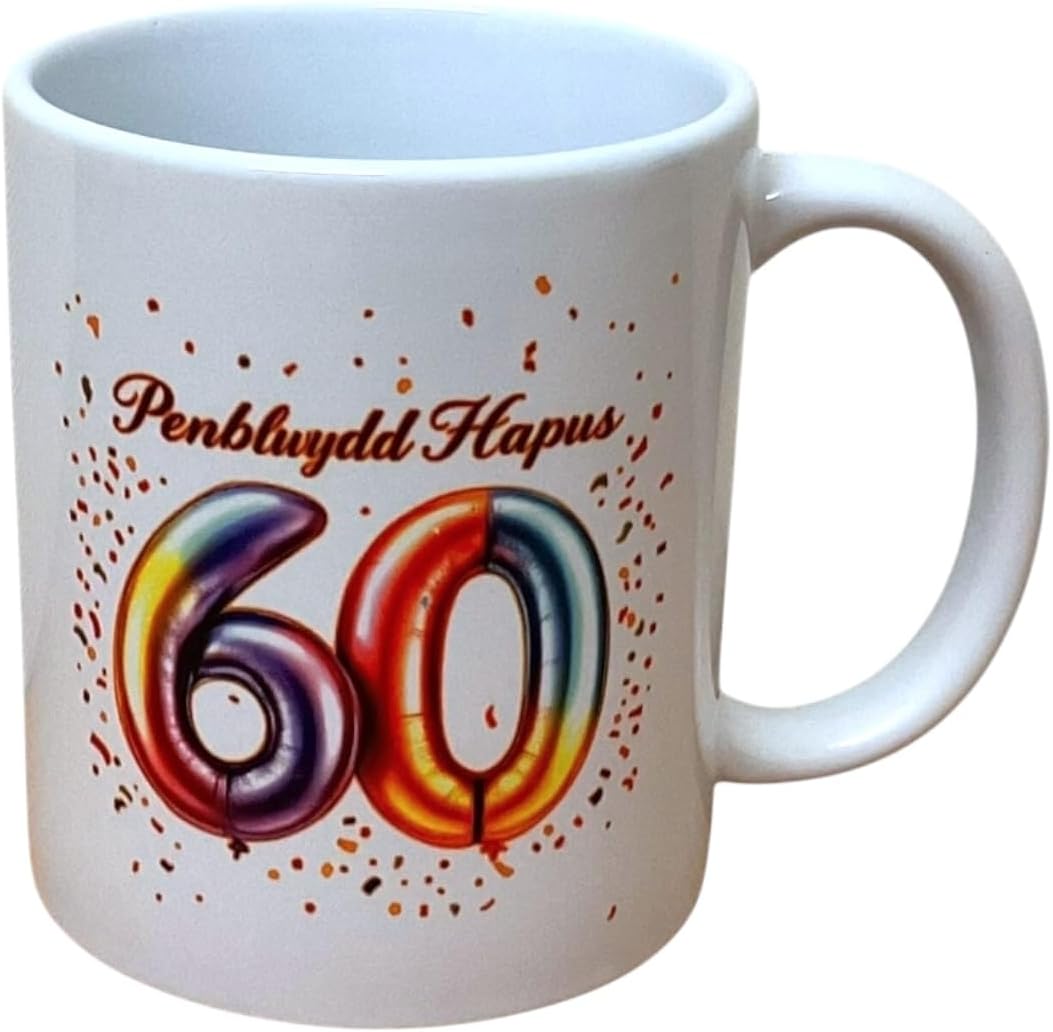 Penblwydd Hapus Happy 60th Birthday Mug