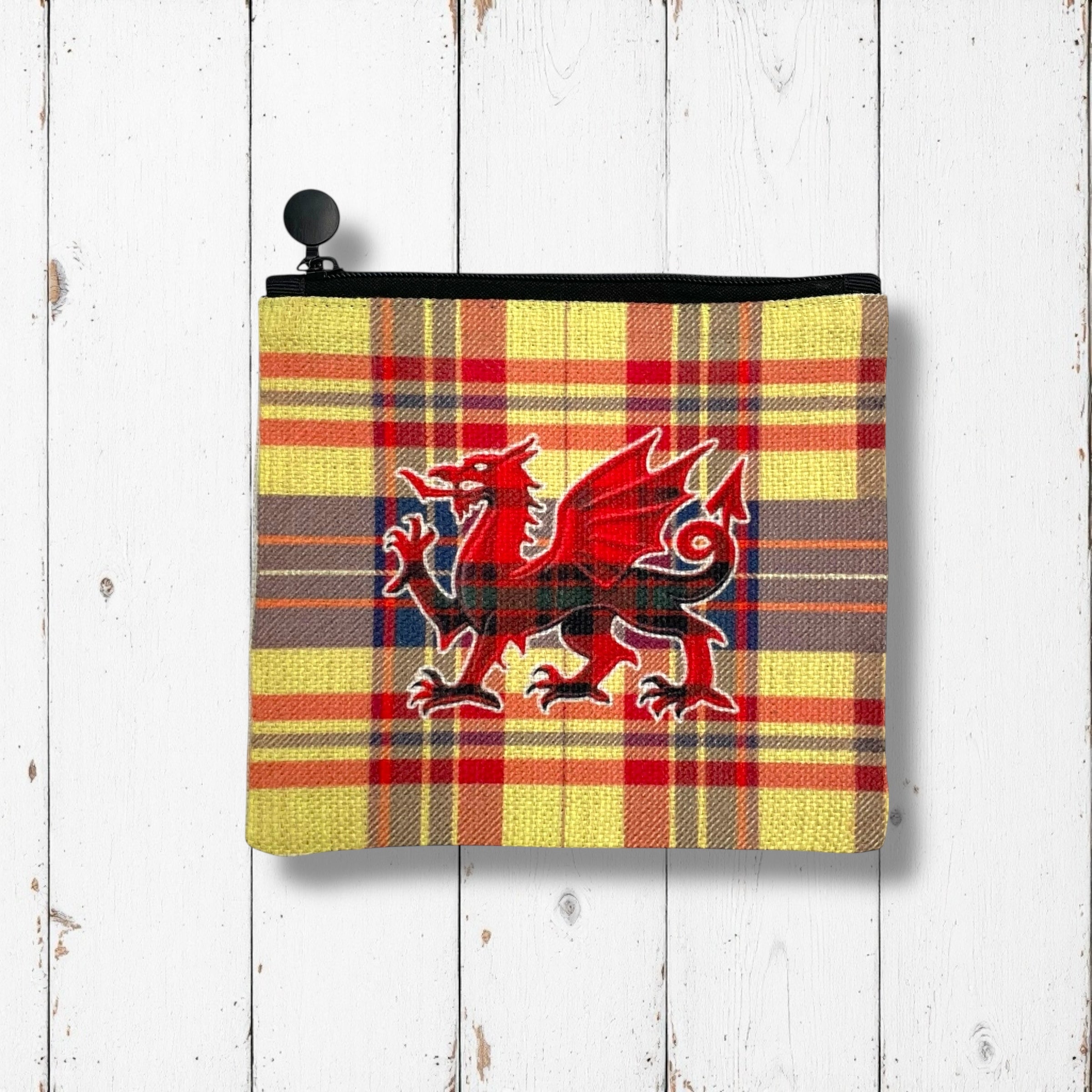 Welsh Dragon Checkered Purse