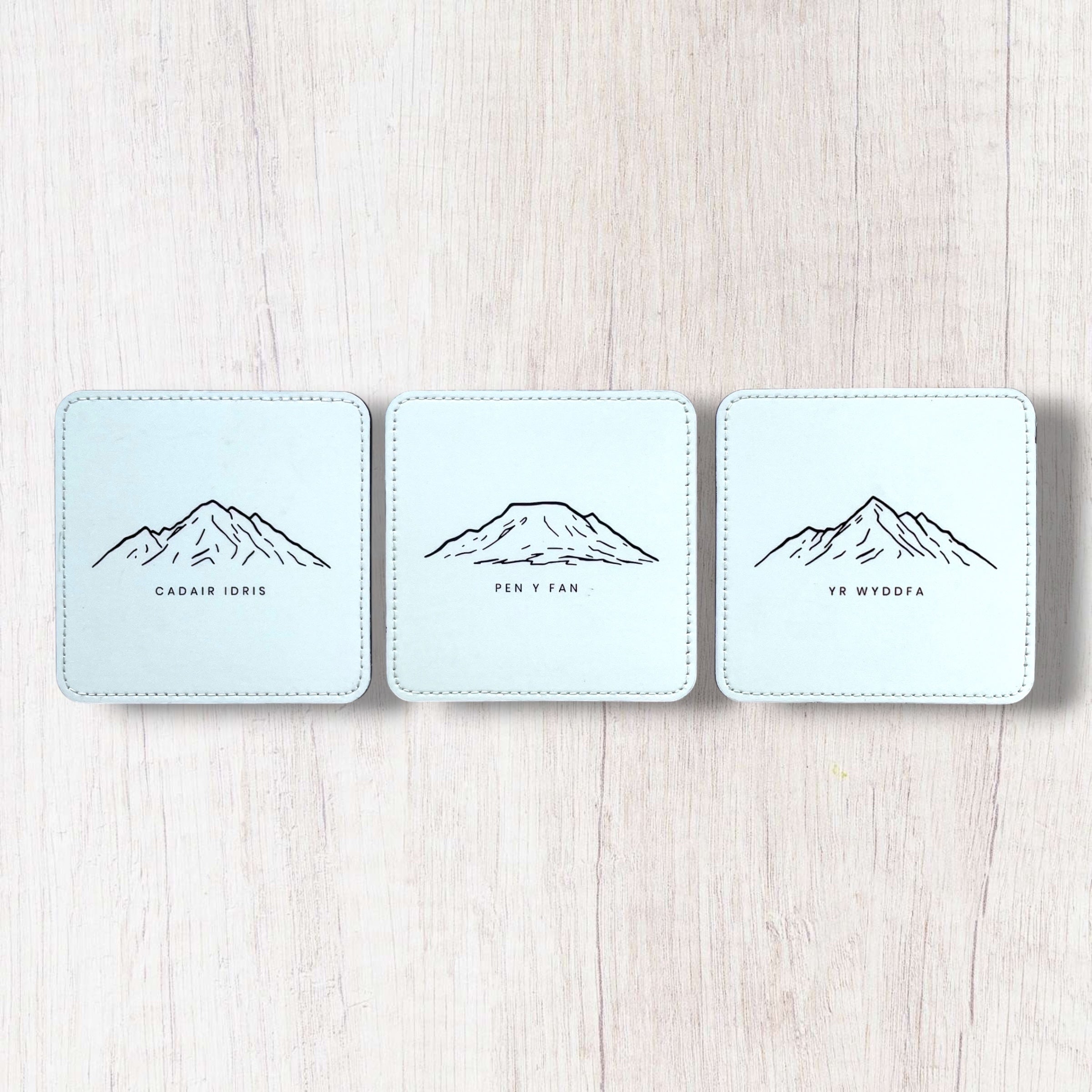 Three Welsh Peaks - Yr Wyddfa, Pen Y Fan, Cadair Idris Coaster Set