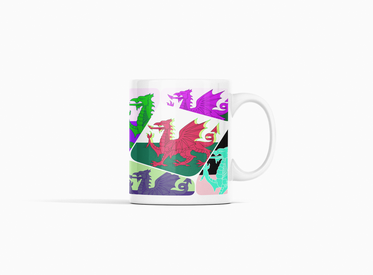 Welsh Dragon Collage Mug