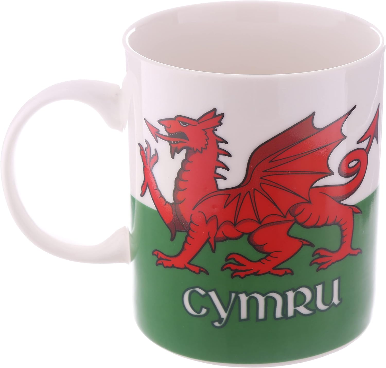 Mwg Porslen y Ddraig Gymreig Cymru