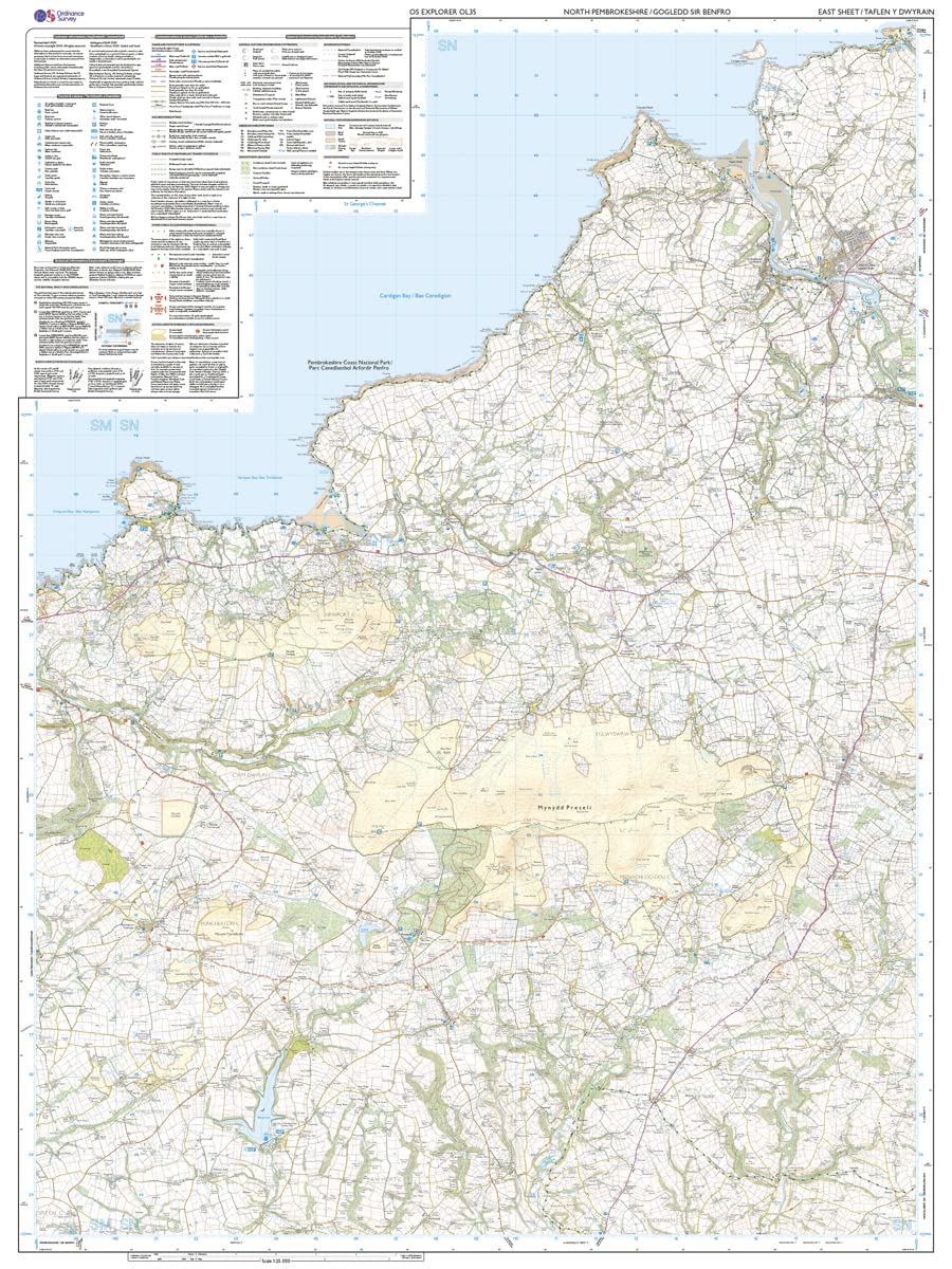 Map - OS North Pembrokeshire/Gogledd Sir Benfro OL 35