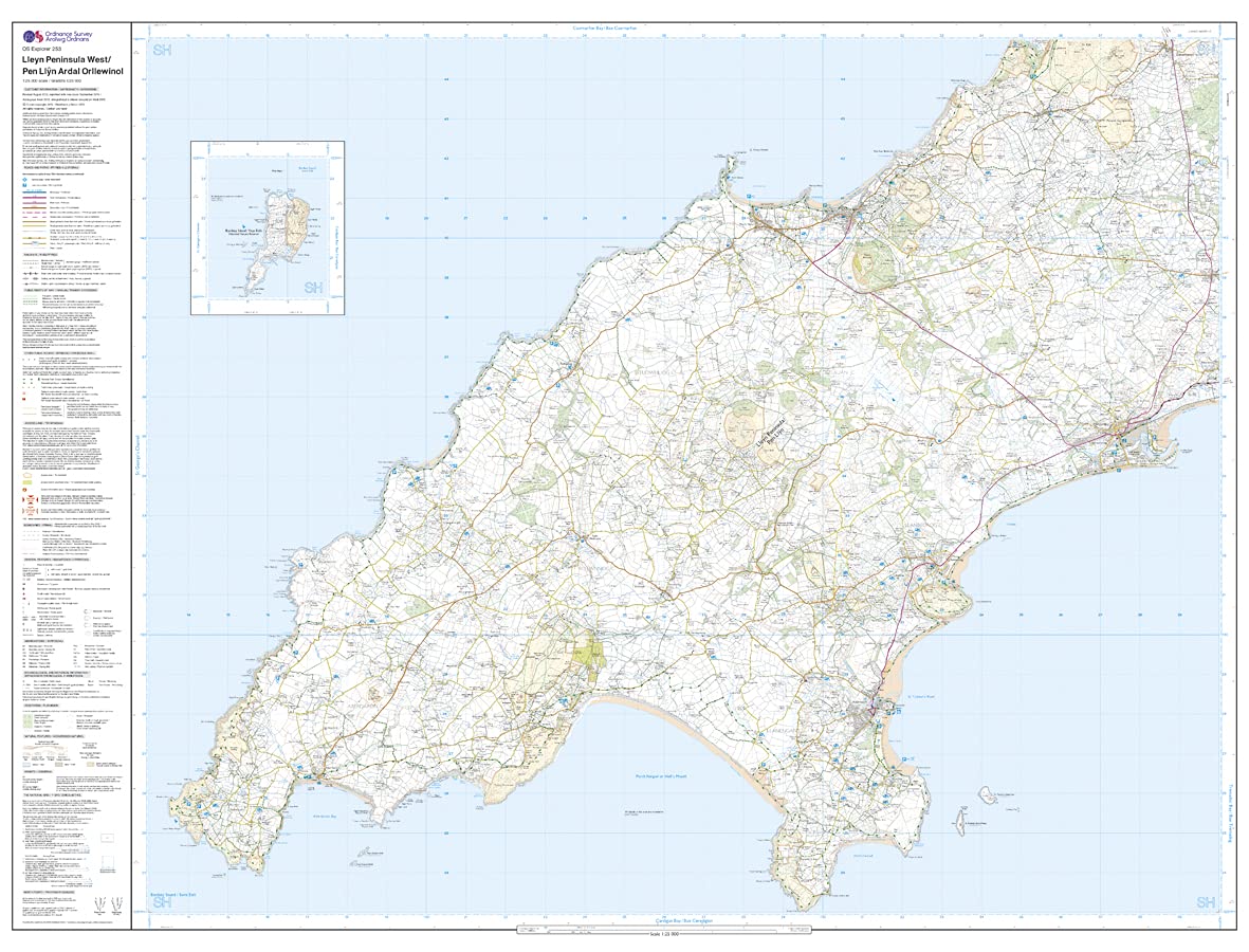 Map - O.S Explorer 253 Lleyn Peninsula West/Pen Llyn Ardal Orllewinol