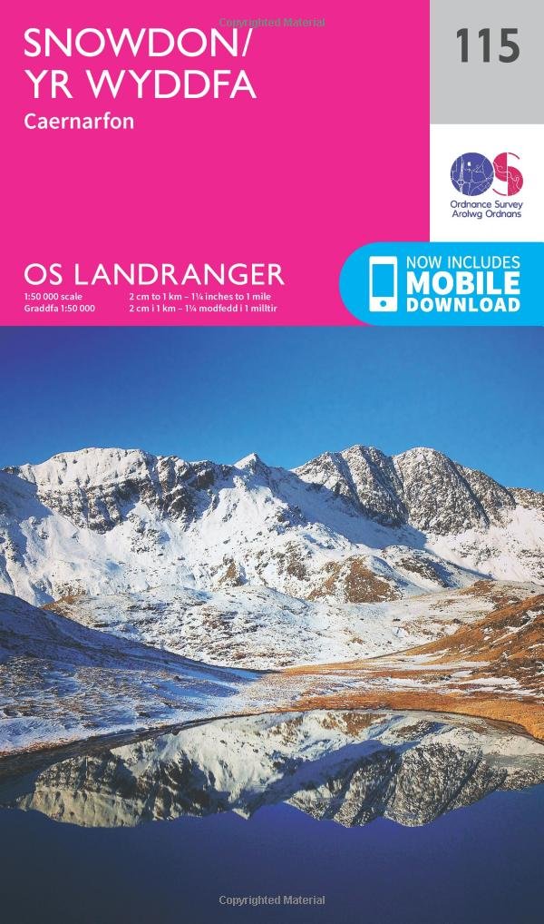 Map - O.S. Landranger 115 Snowdon/Yr Wyddfa