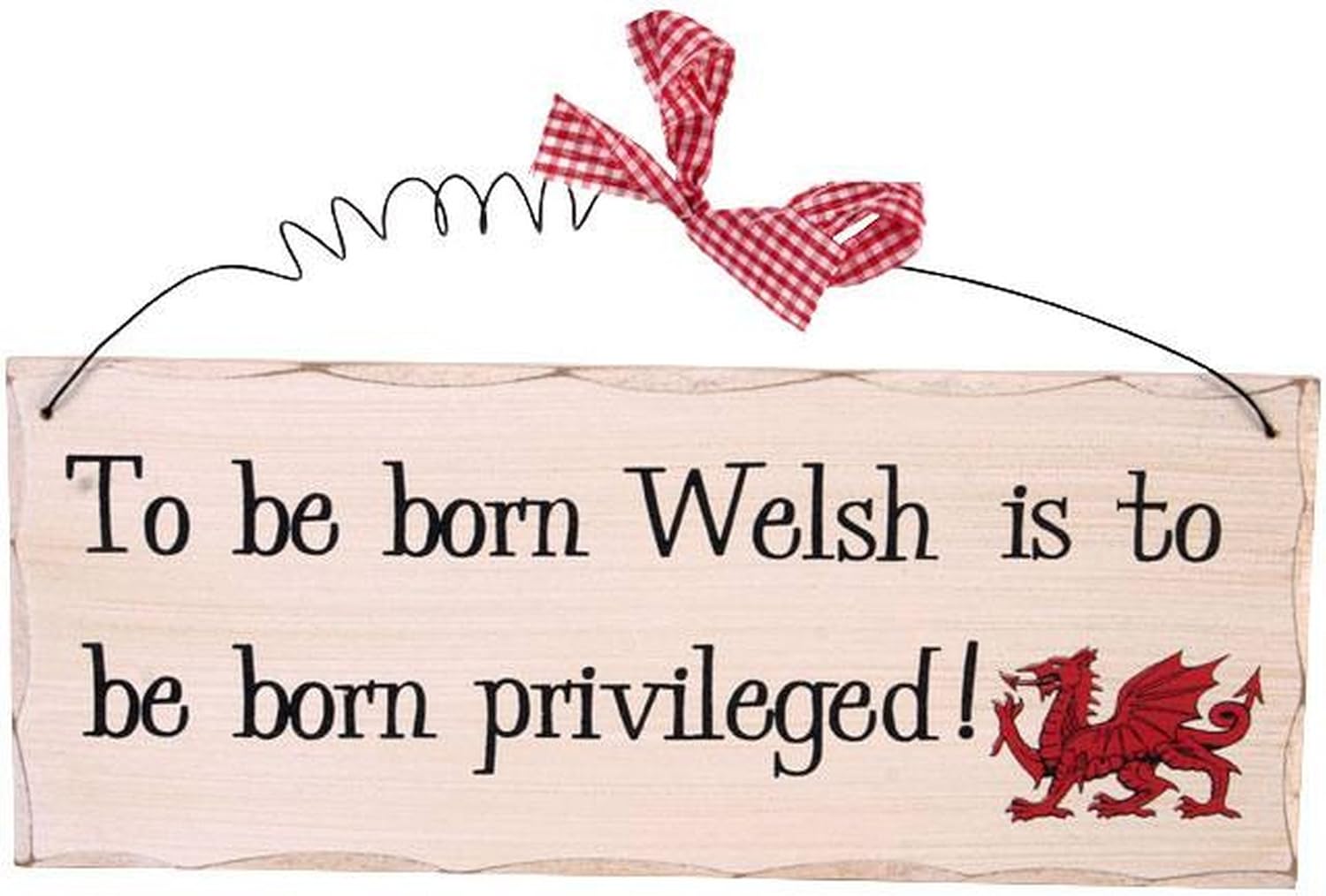 To Be Born Welsh Wooden Hanging Plaque