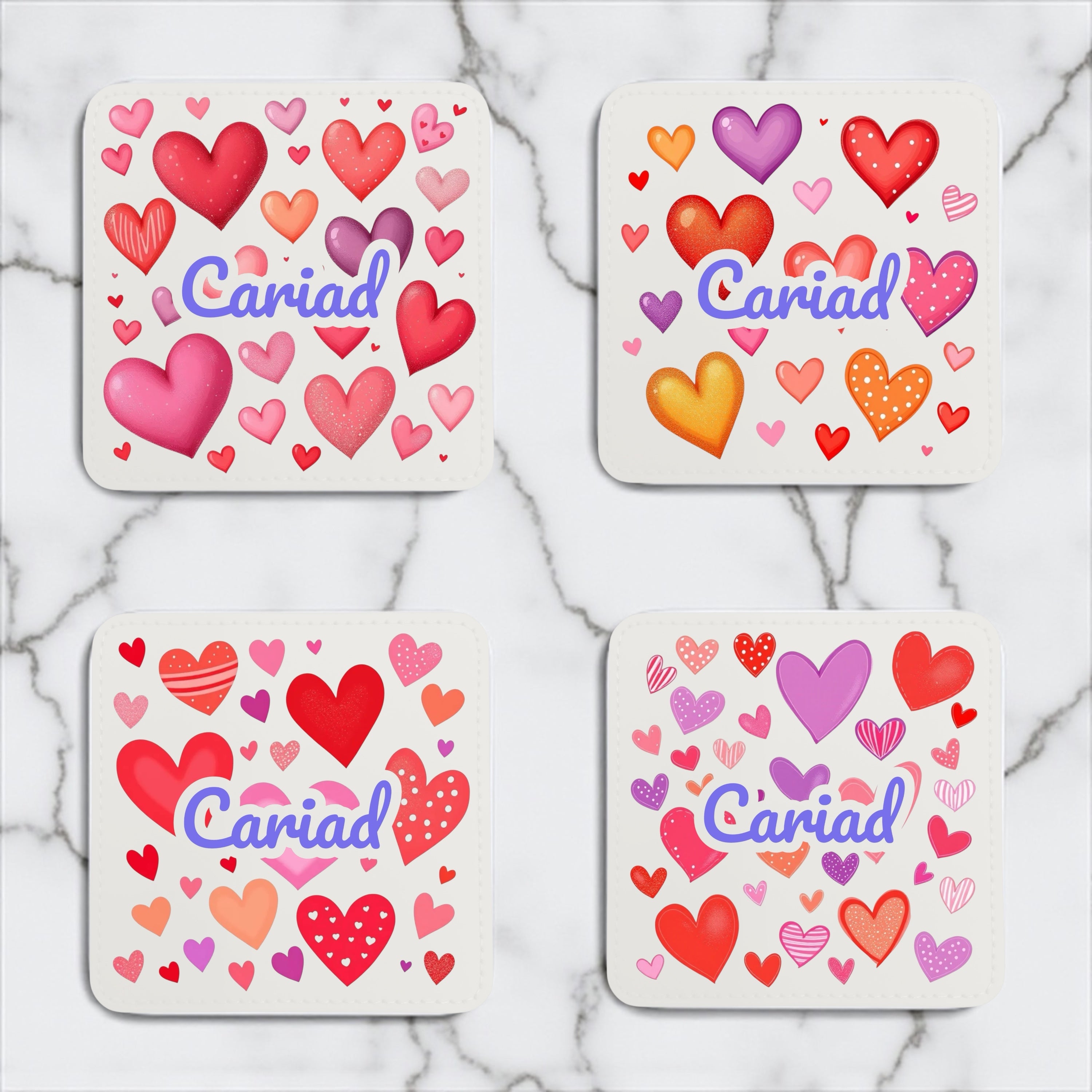 Cariad Hearts Coaster Set