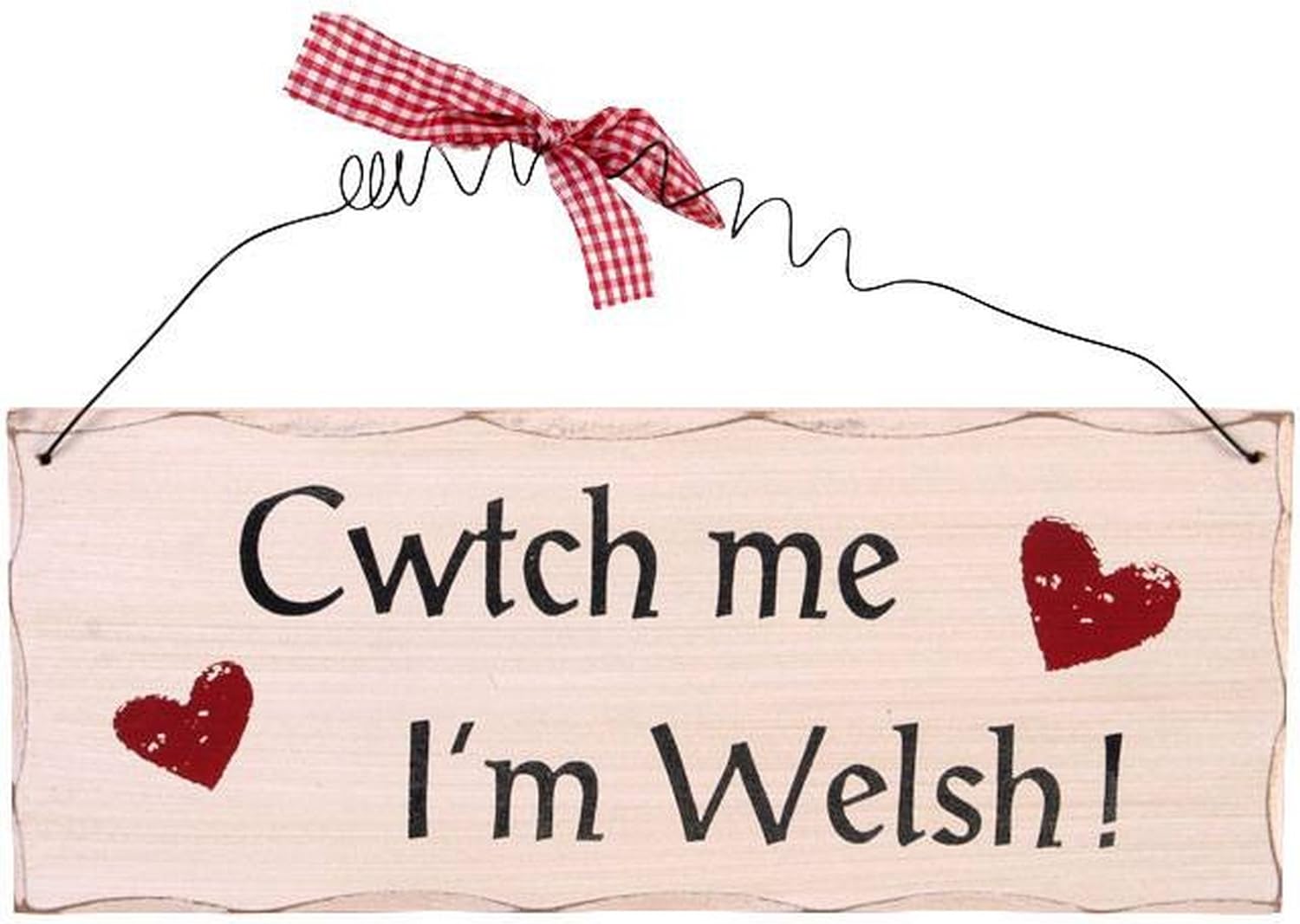 Cwtch Fi Rwy'n Arwydd Crog Pren Cymreig