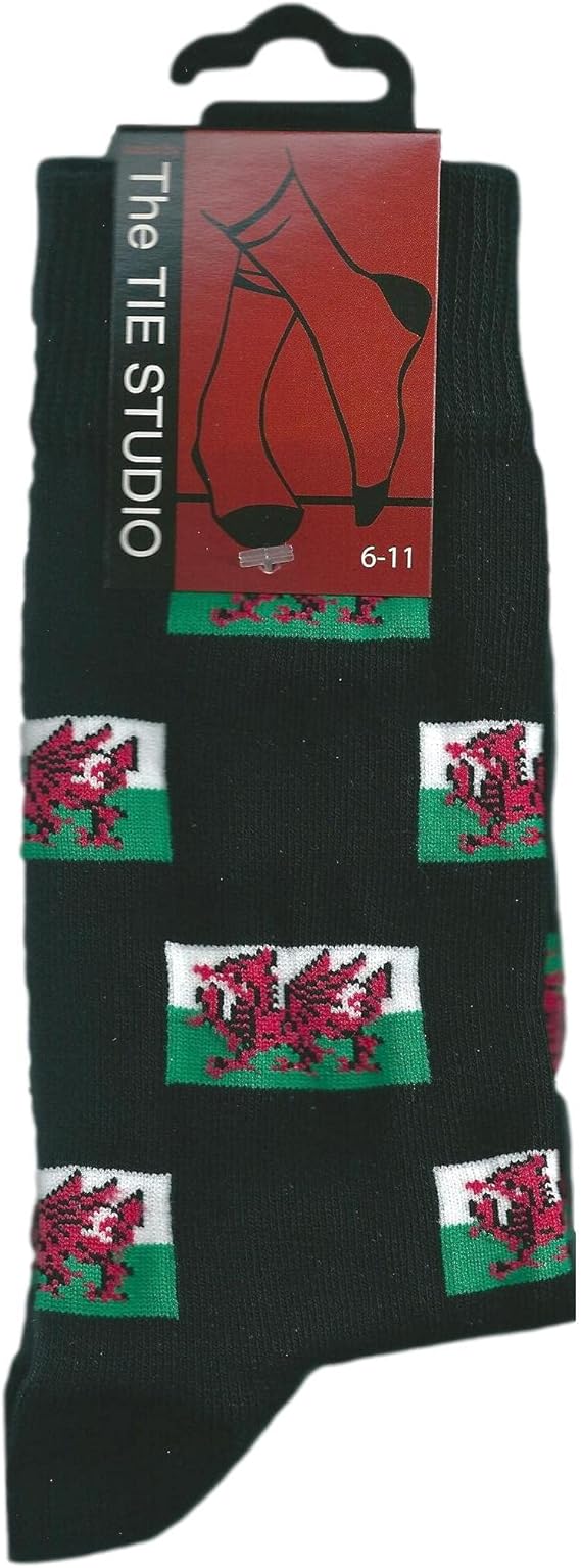 Welsh Flag Unisex Ankle Socks Adult Size 6-11