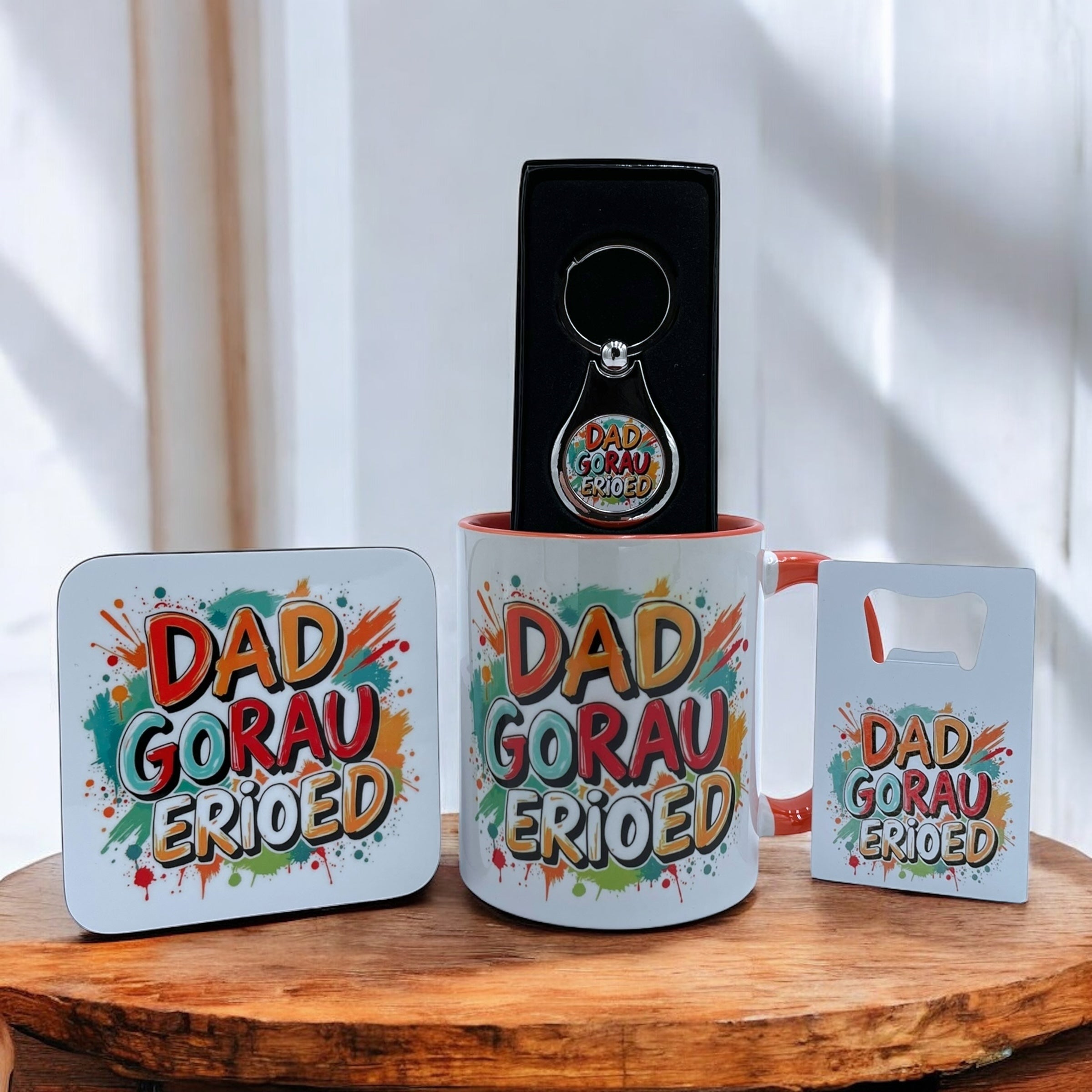 Dad Gorau Erioed (Mwg Oren) - Set Anrhegion