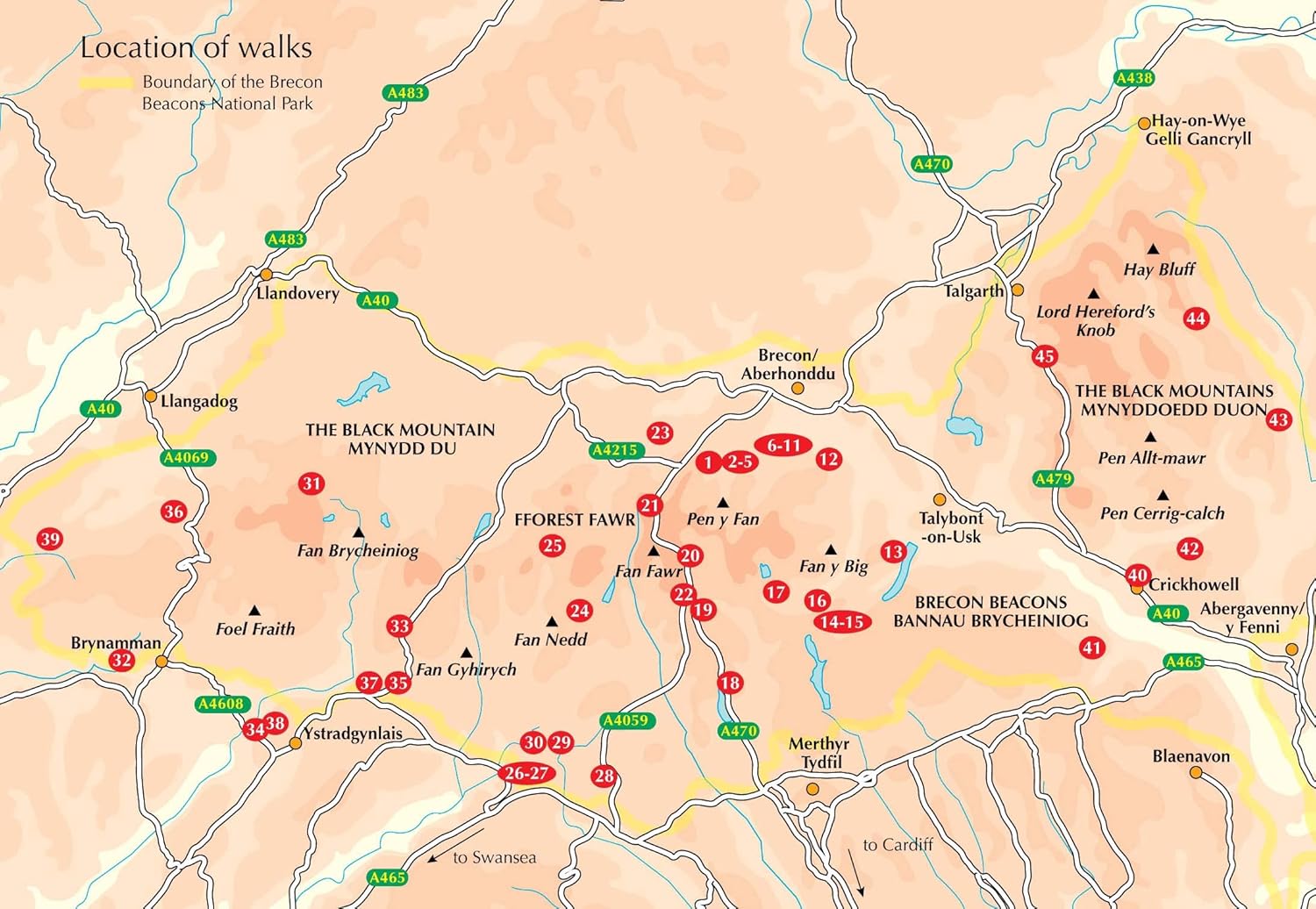 Book - Walking in the Brecon Beacons: 45 Circular Walks in the National - Paperback
