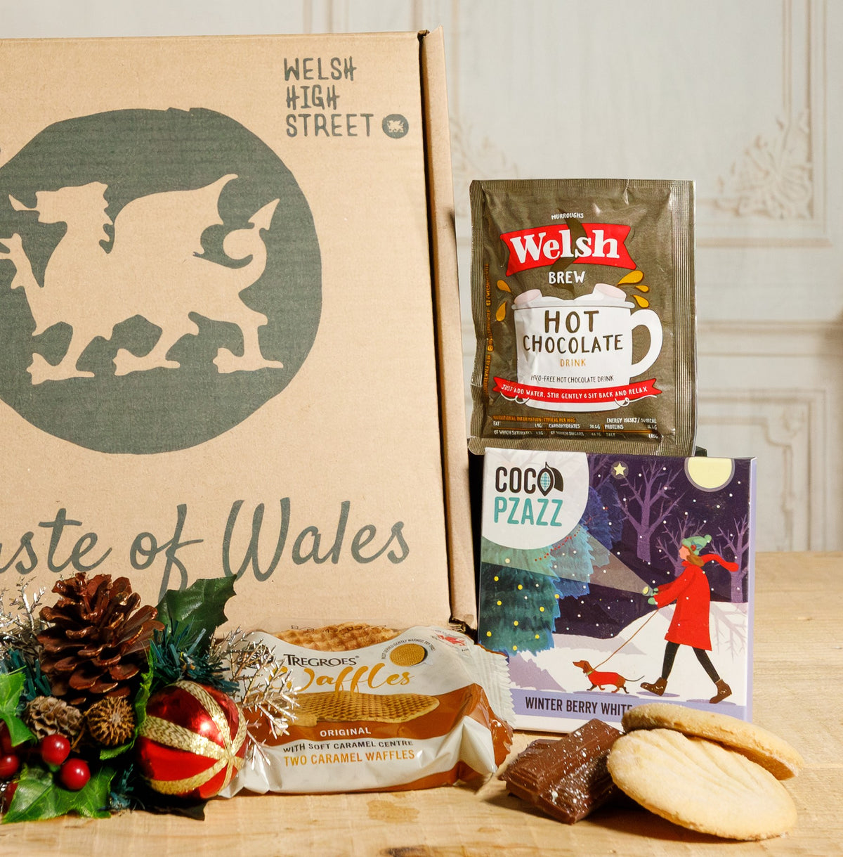 Christmas Gin & Chocolate Welsh Hamper - The Christmas Gin & Chocolate Gift Box Food & Drink Gift Set